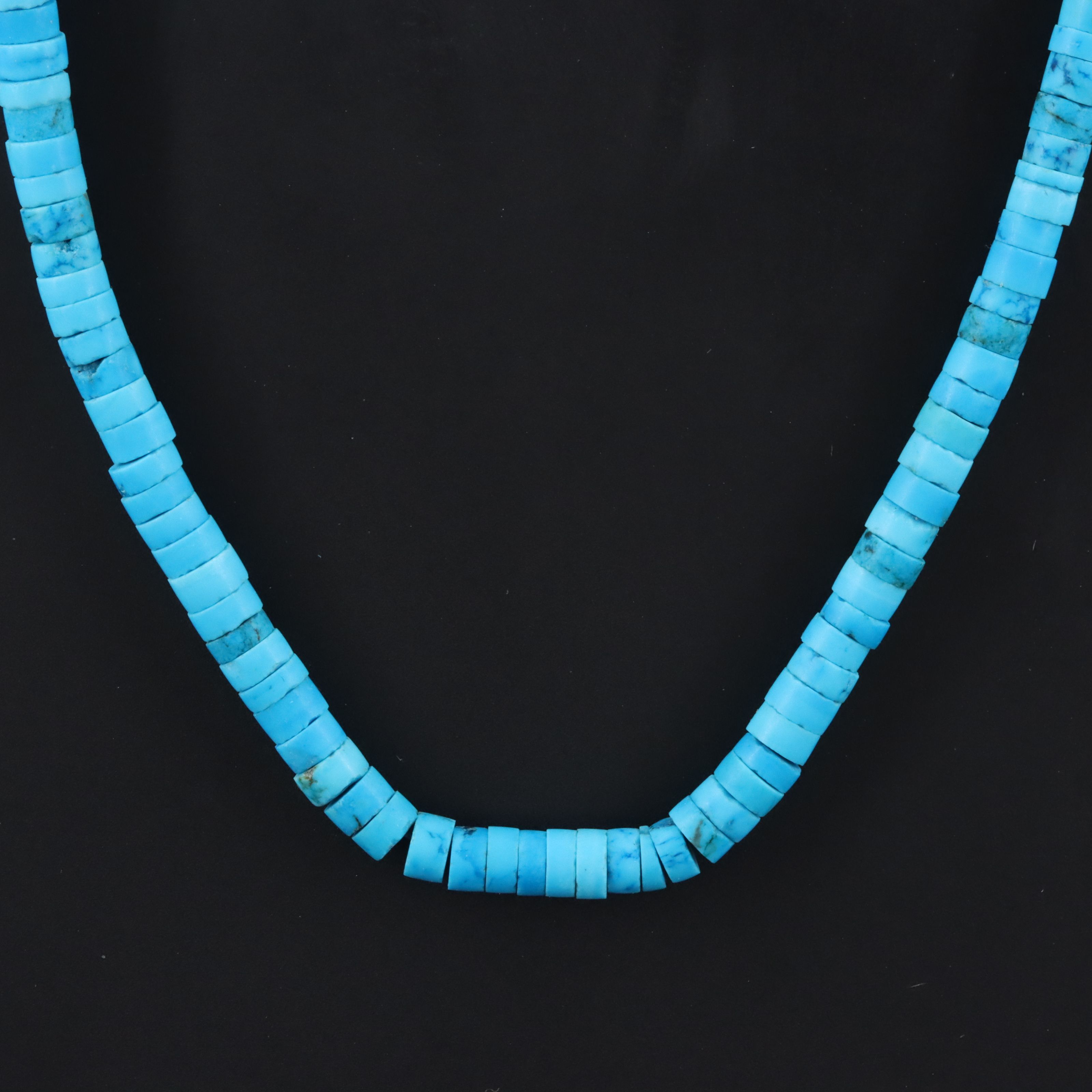 14K Faux Turquoise Heishi Bead Necklace