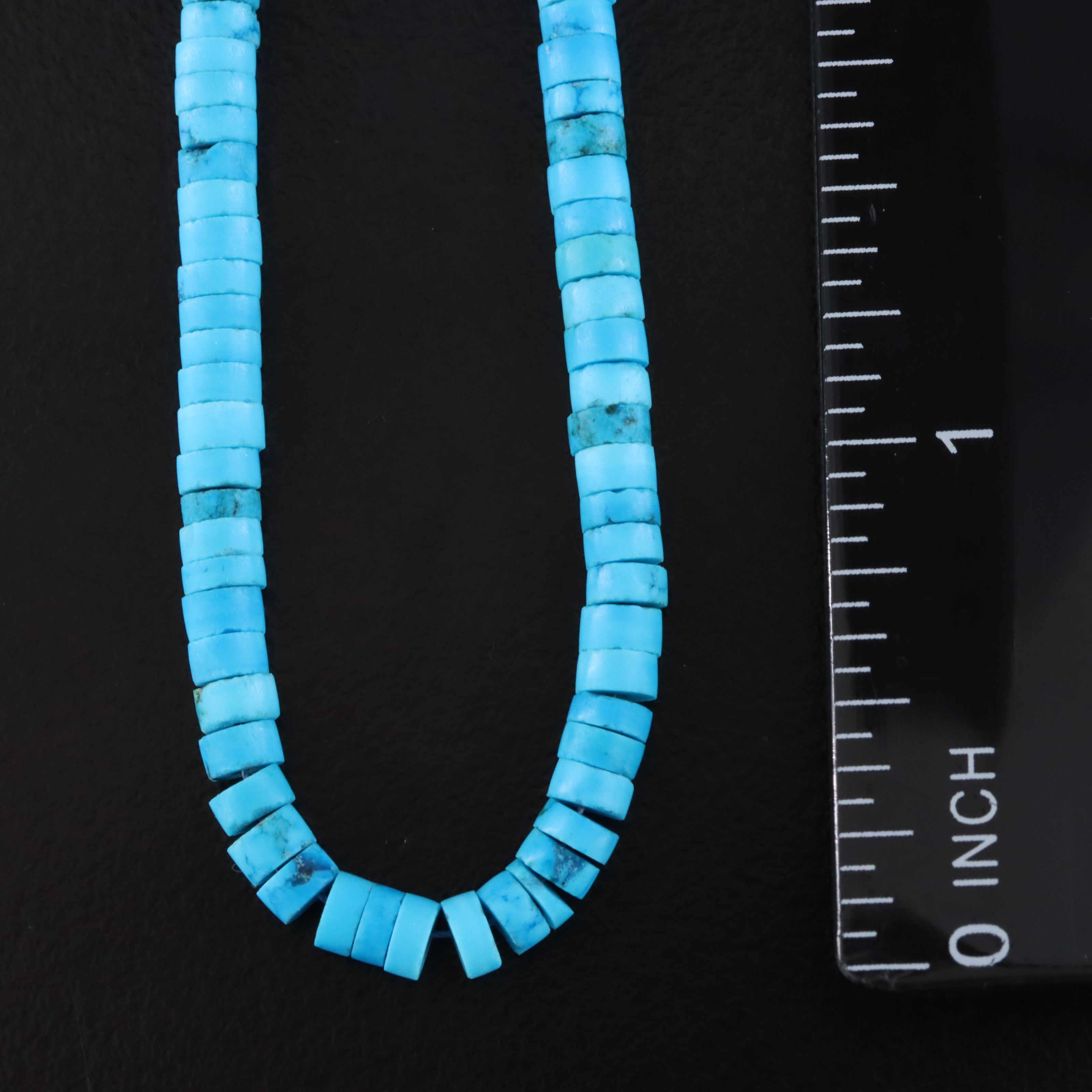 14K Faux Turquoise Heishi Bead Necklace