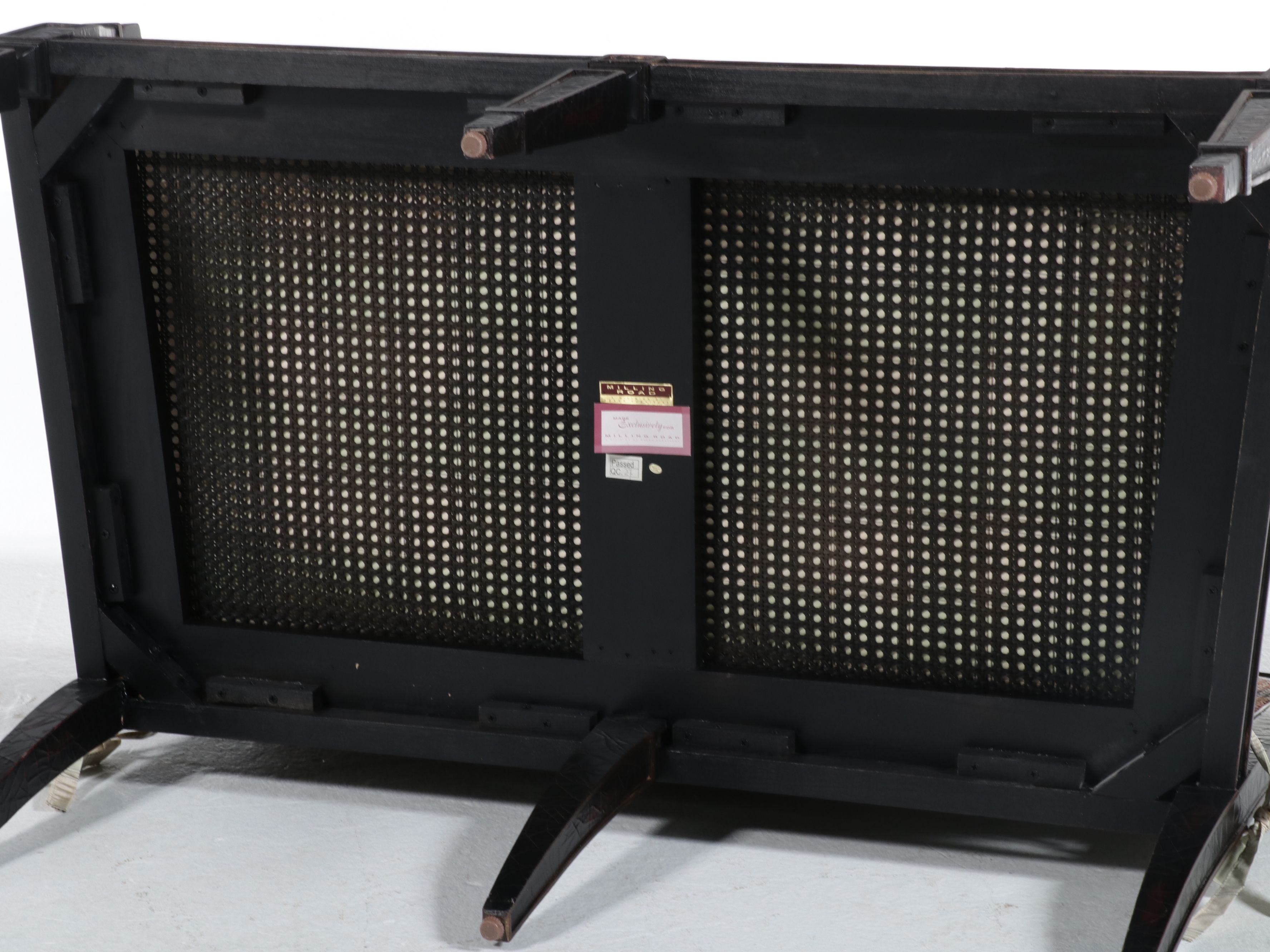 Milling Road for Baker Furniture Regency Style Caned Wood Settee