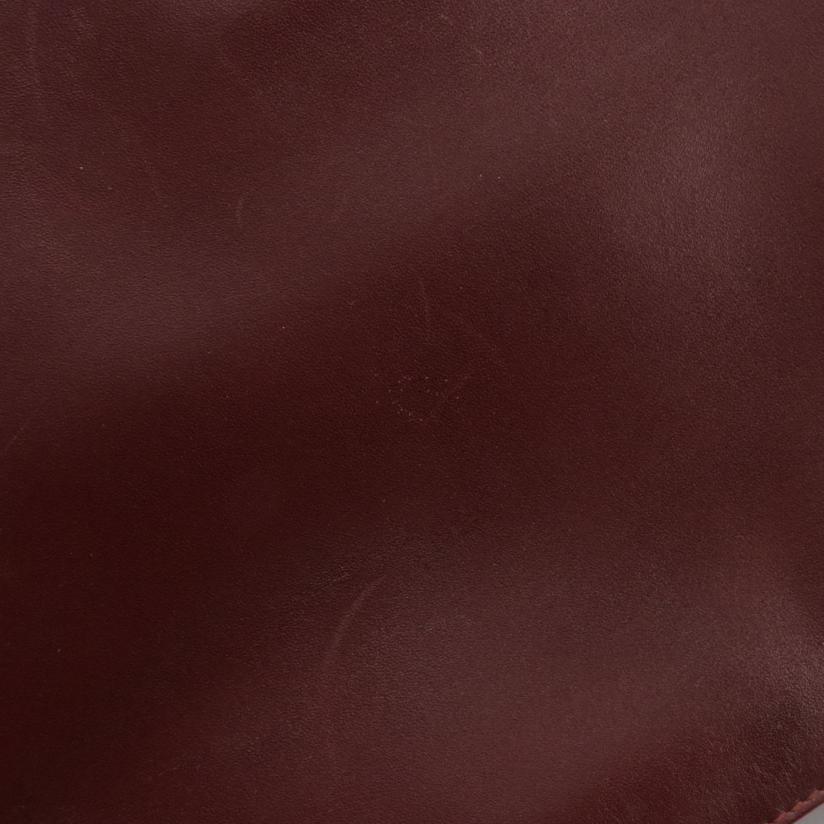 Cartier Must de Cartier Front Pocket Clutch Purse in Burgundy Leather