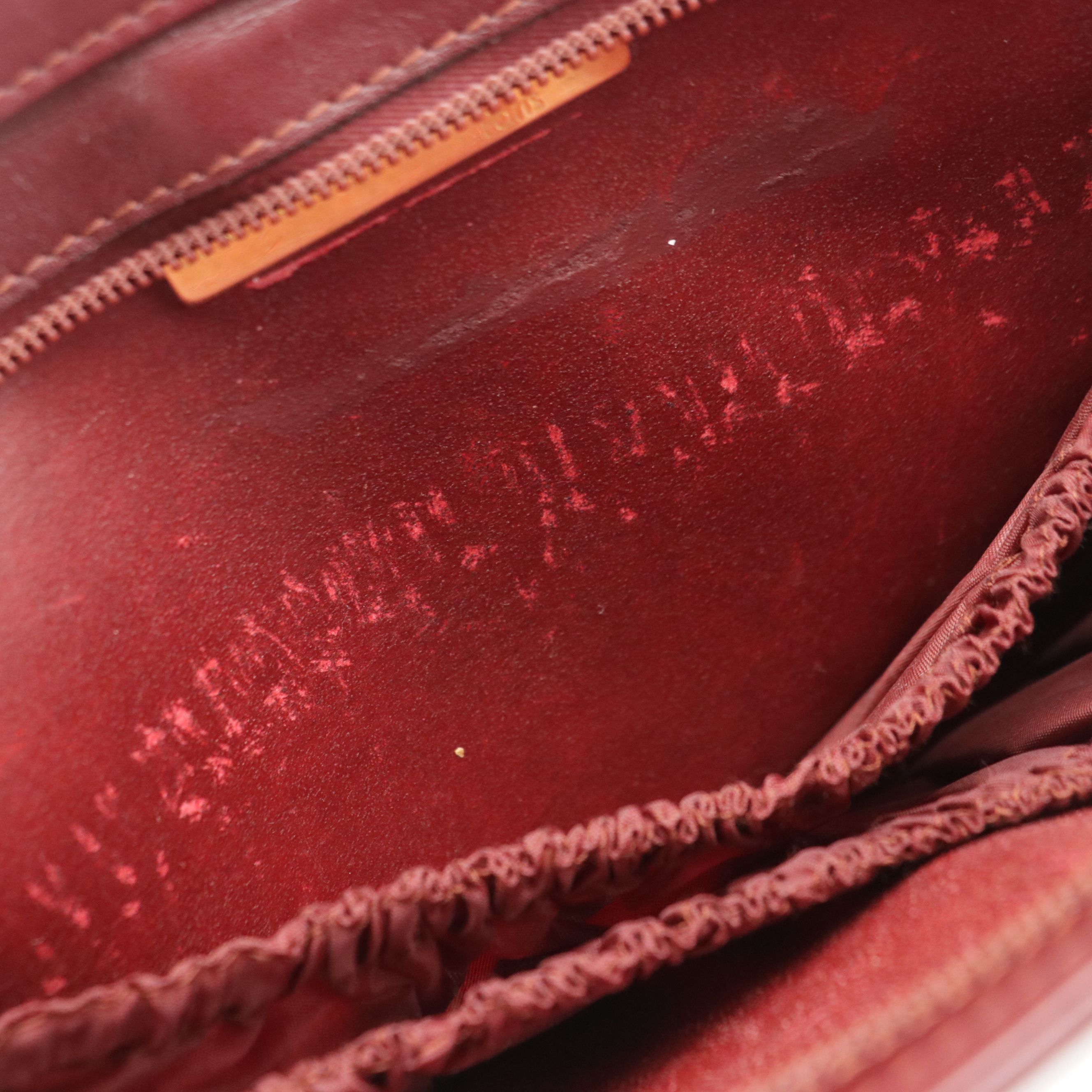 Cartier Must de Cartier Front Pocket Clutch Purse in Burgundy Leather