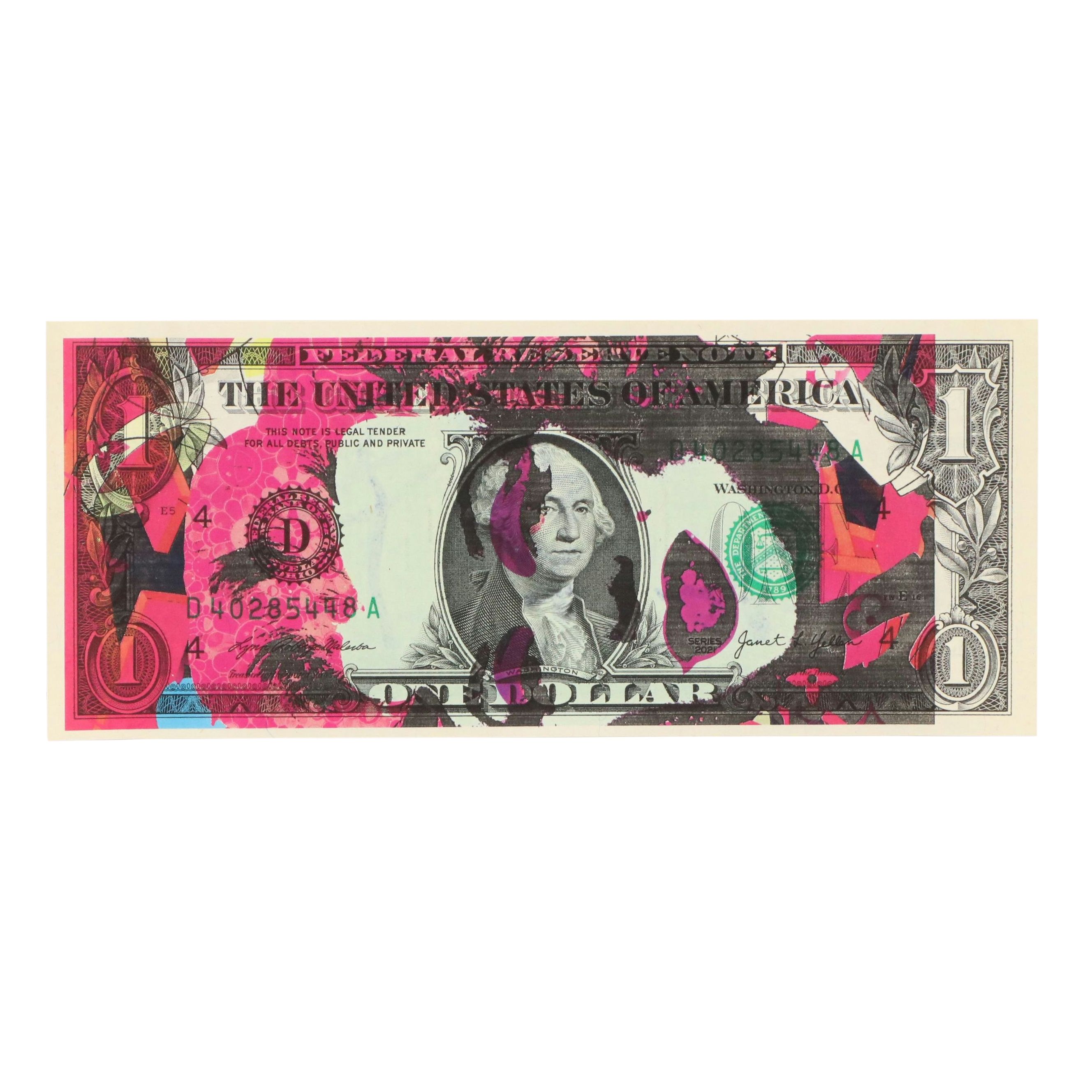 Death NYC Screenprint of Warhol's Marilyn Superimposed on US Dollar, 2026