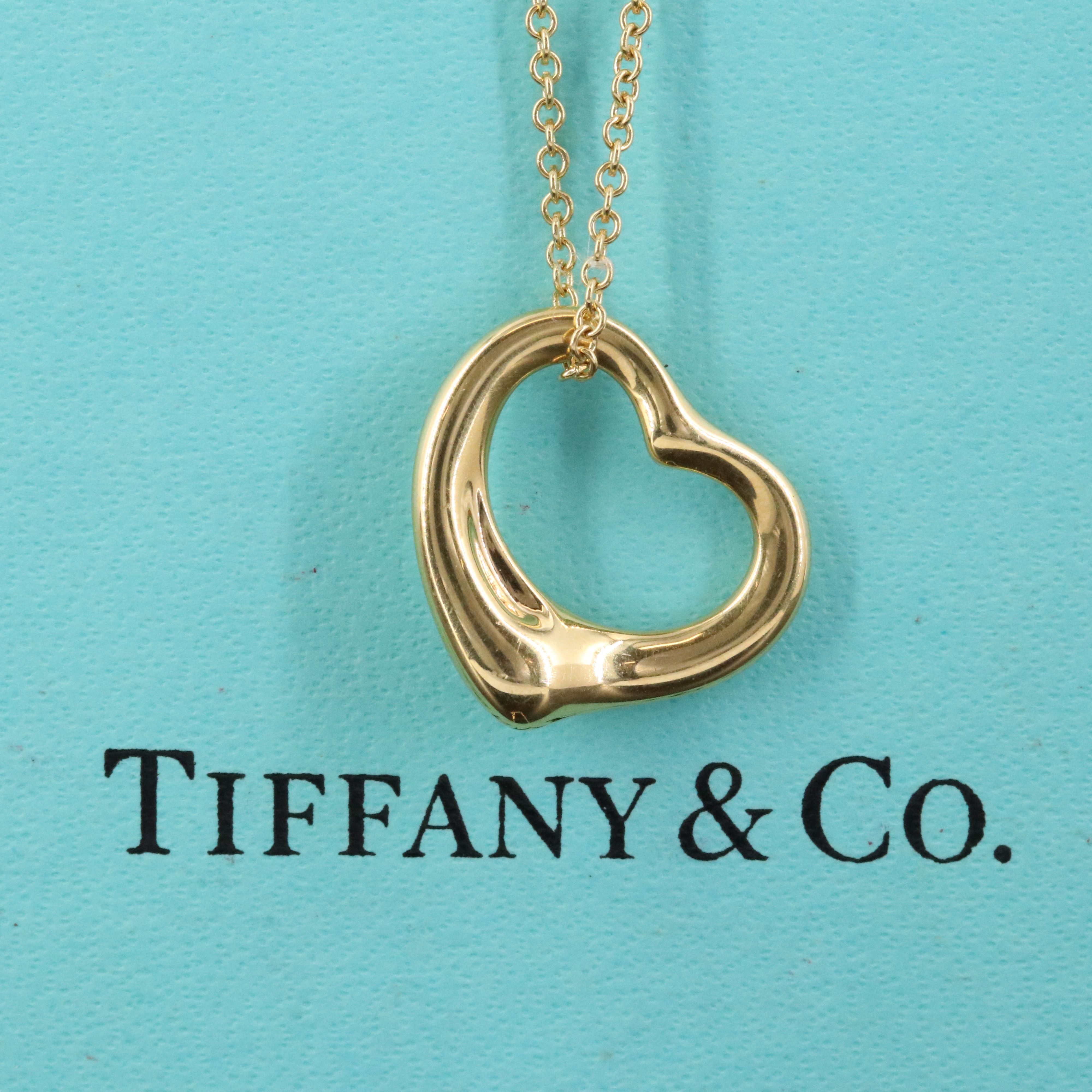 Elsa Peretti for Tiffany & Co. 18K Open Heart Pendant Necklace