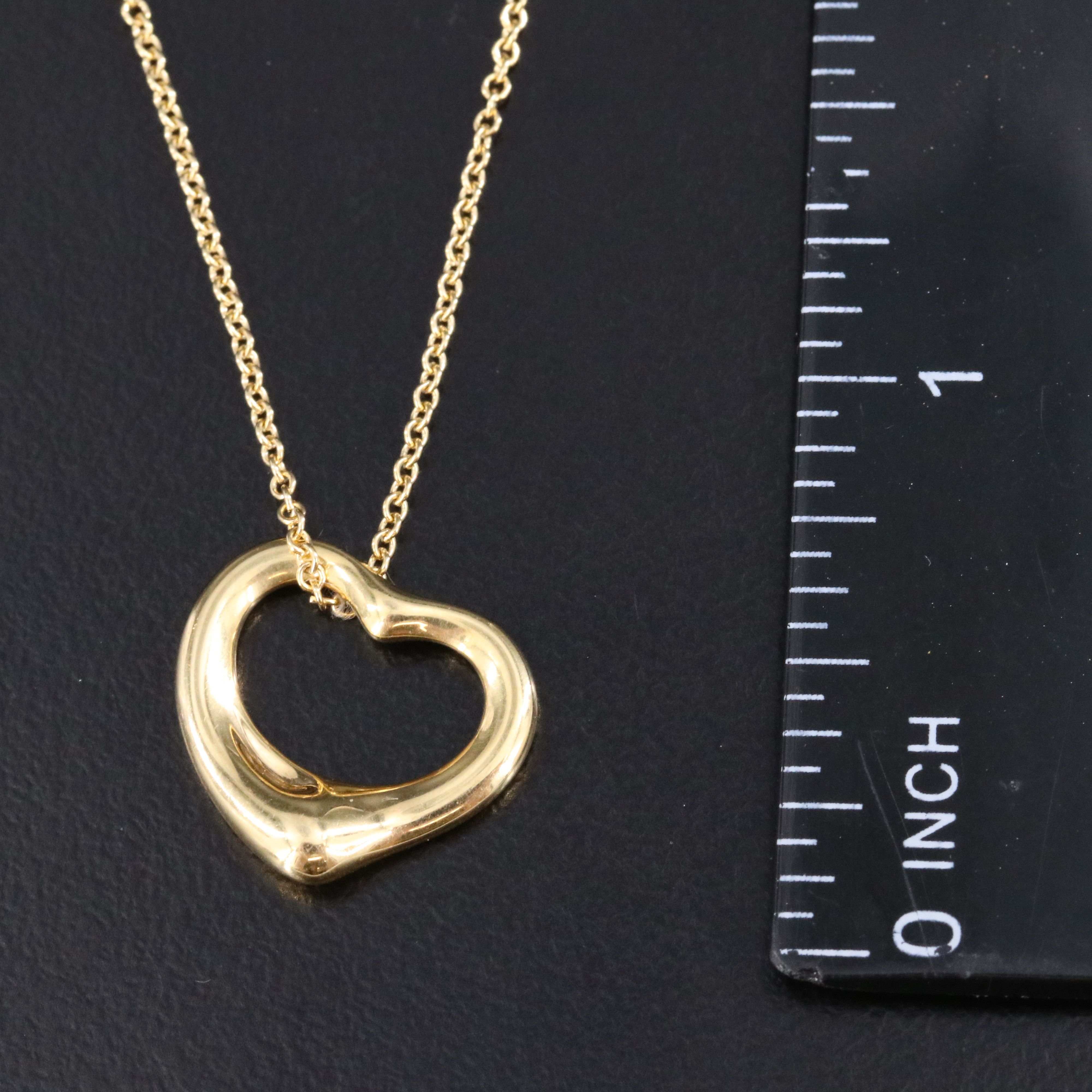 Elsa Peretti for Tiffany & Co. 18K Open Heart Pendant Necklace