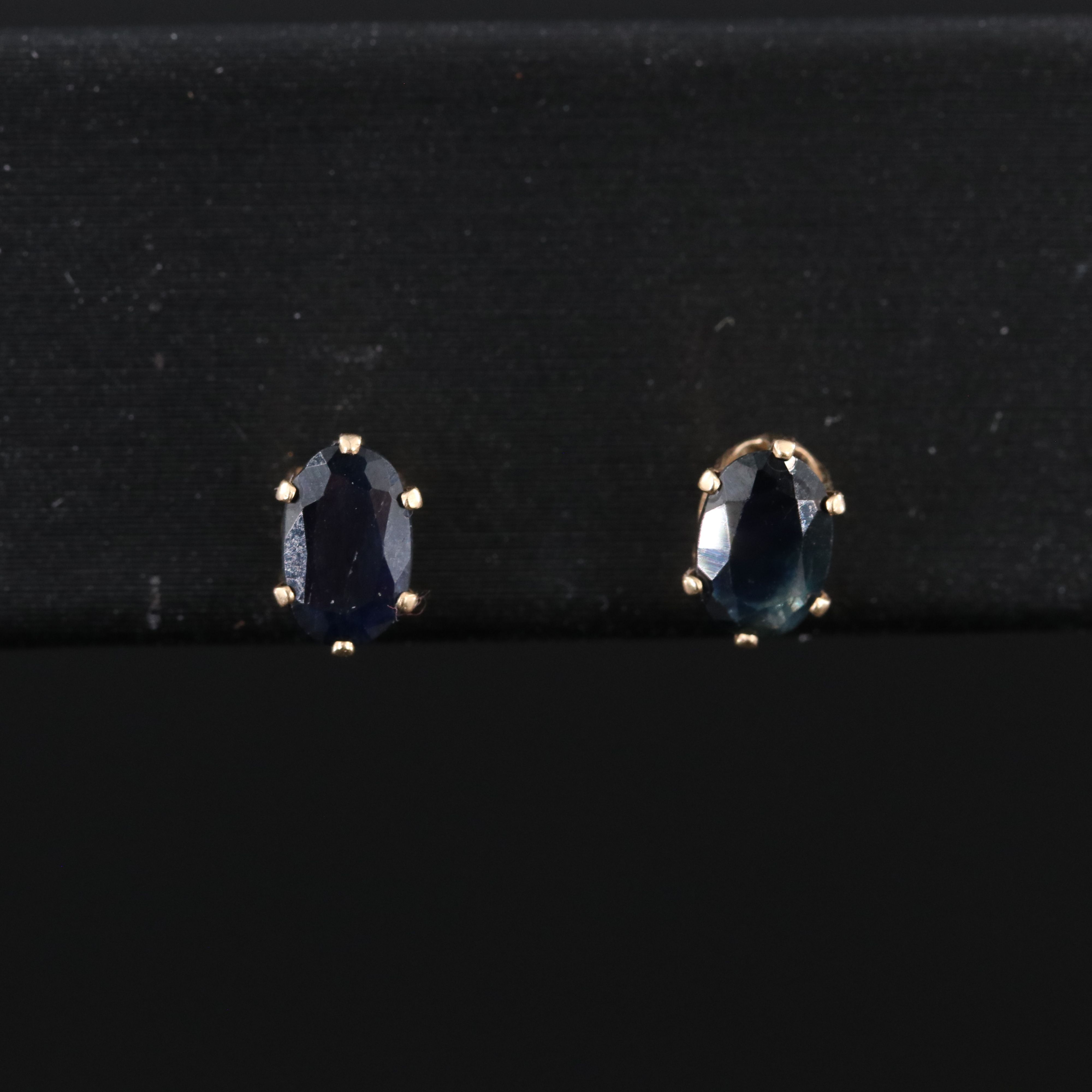10K Sapphire Stud Earrings