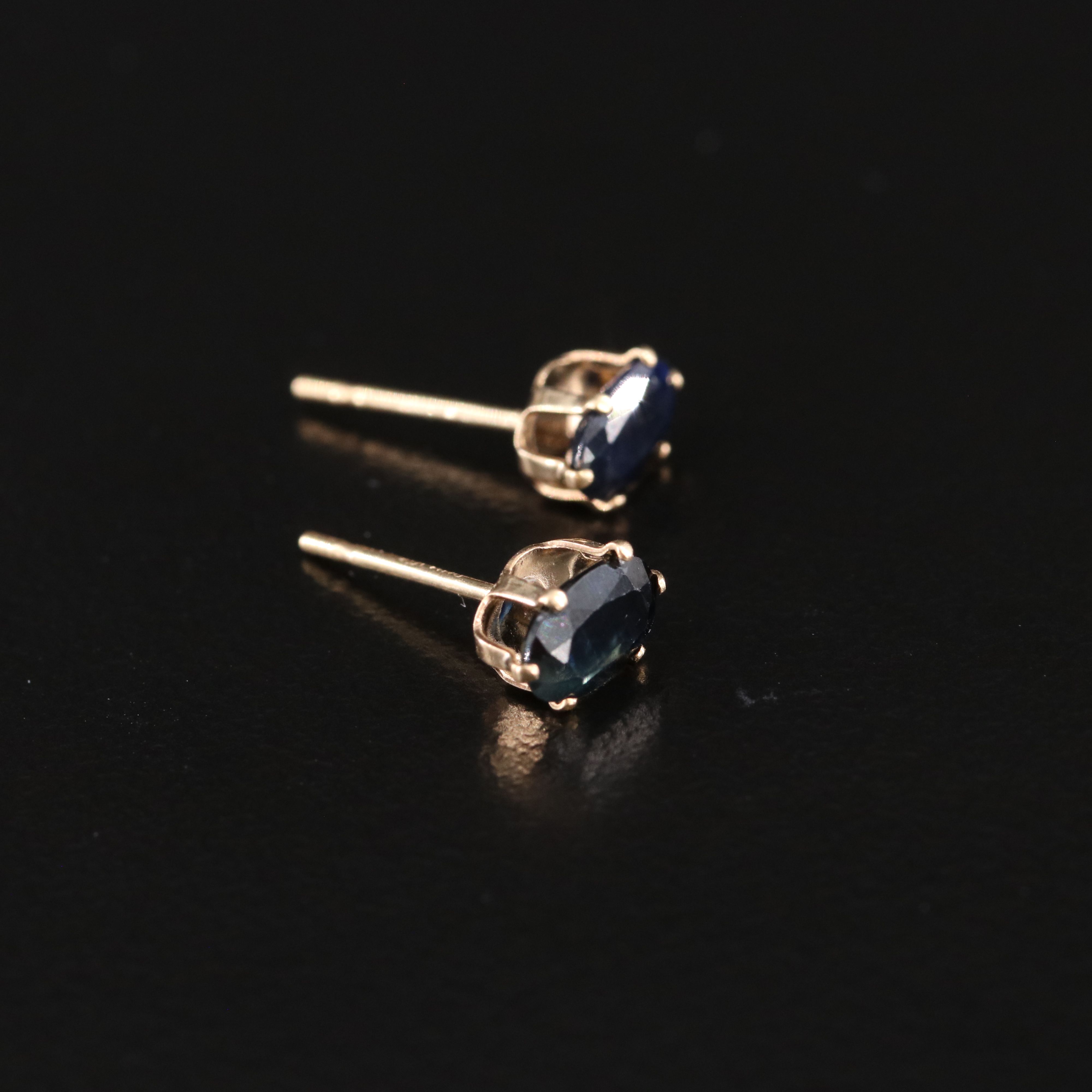 10K Sapphire Stud Earrings
