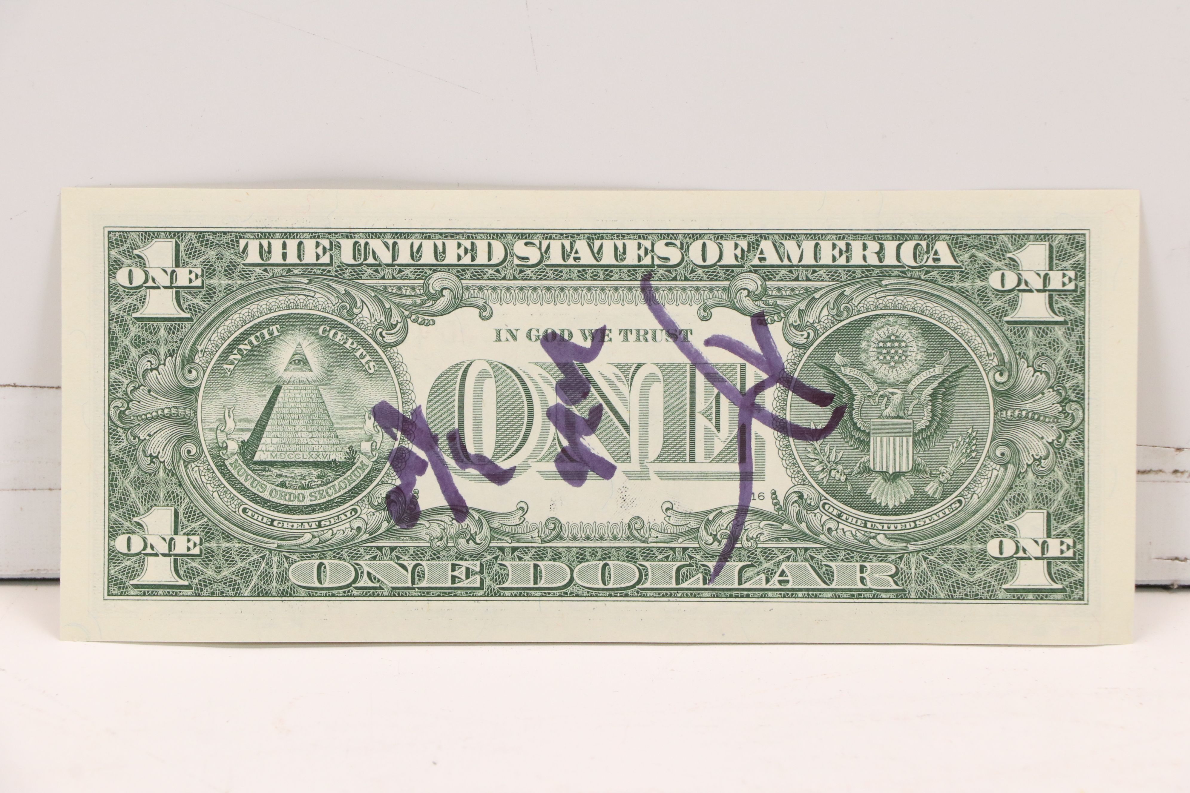 Death NYC Screenprint of Pinup Woman Superimposed on US Dollar, 2026
