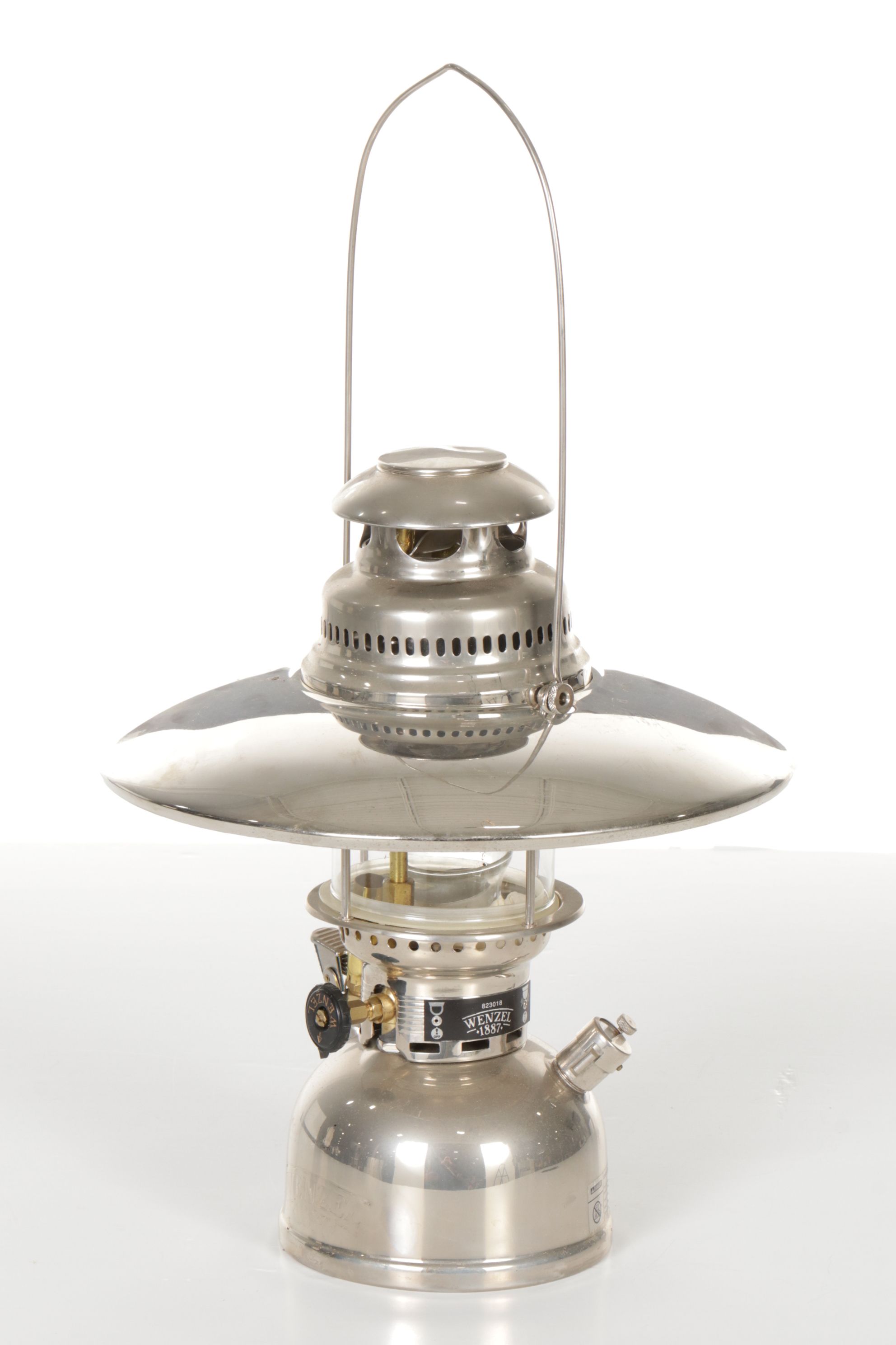 Three Wenzel Nickel Plated Kerosene Lanterns