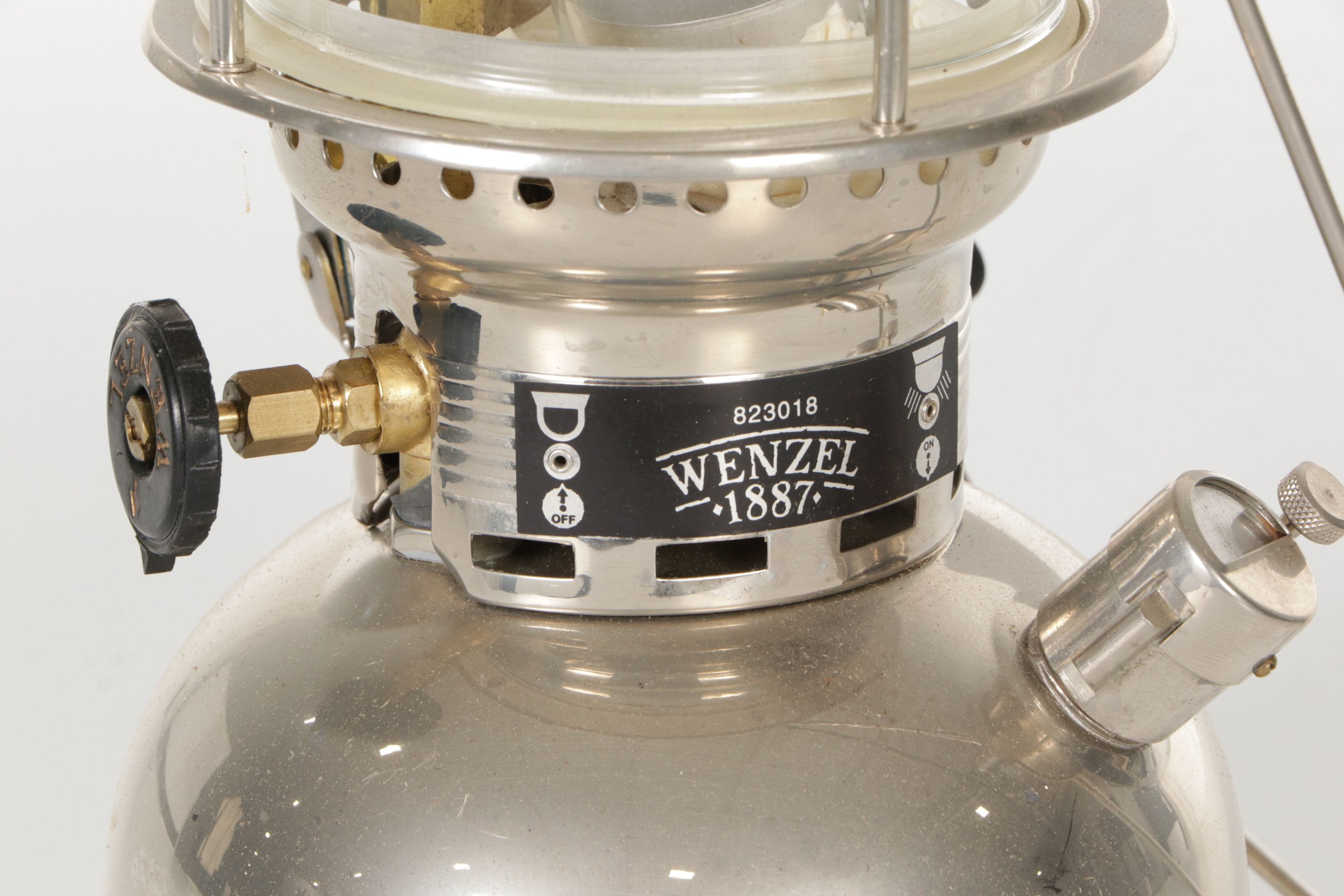 Three Wenzel Nickel Plated Kerosene Lanterns