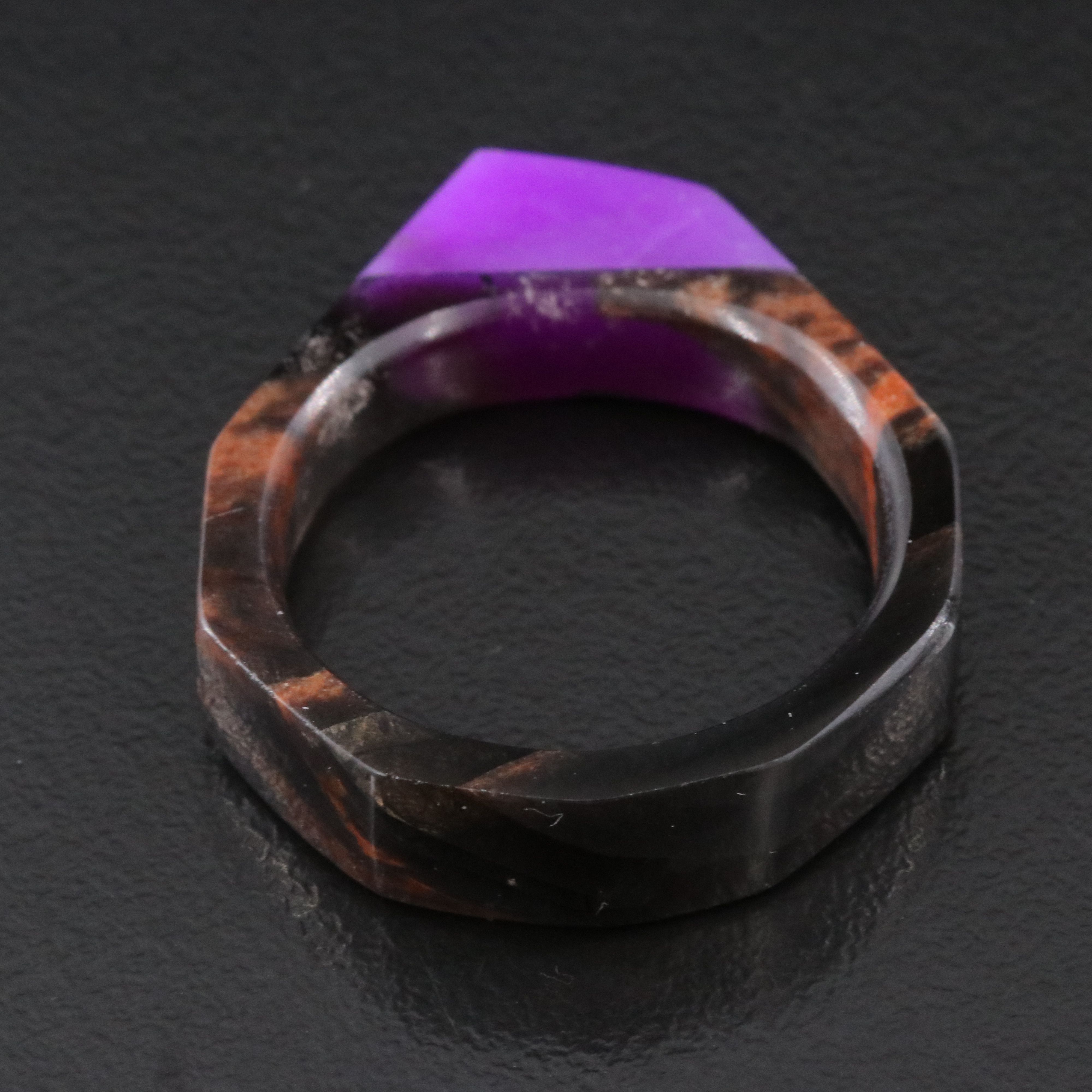 Modernist Faceted Glass Ring