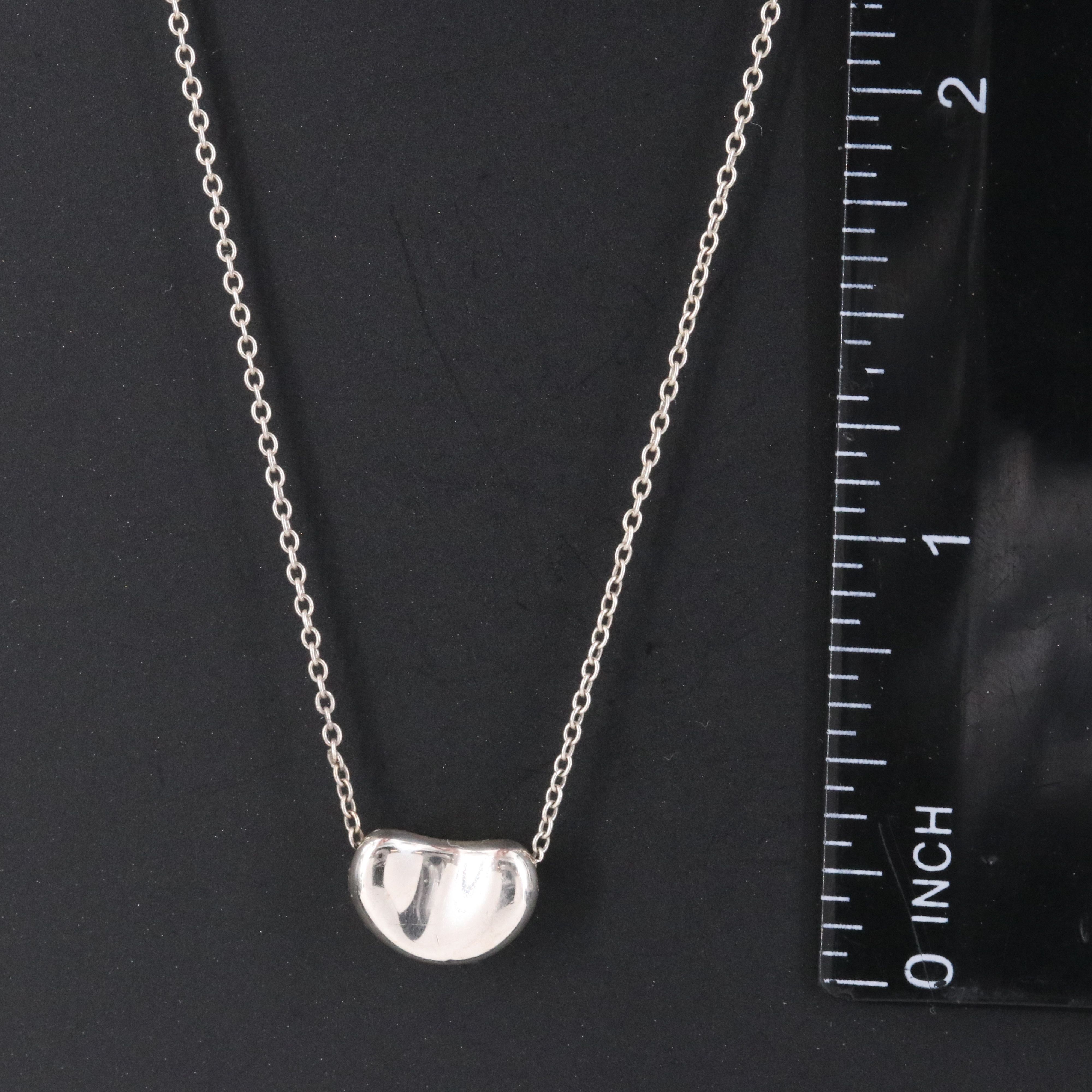 Elsa Peretti for Tiffany & Co. Bean Design Sterling Necklace