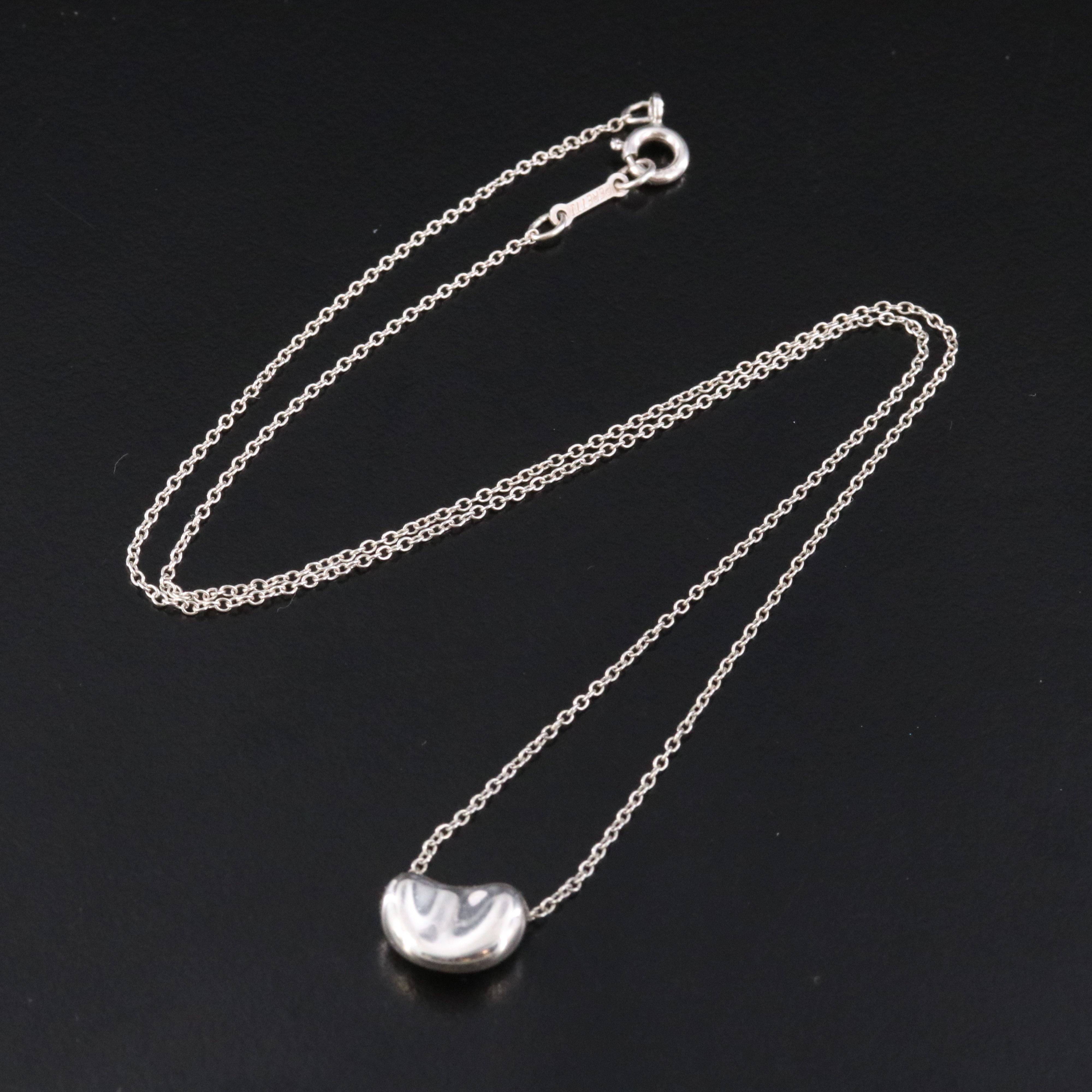 Elsa Peretti for Tiffany & Co. Bean Design Sterling Necklace