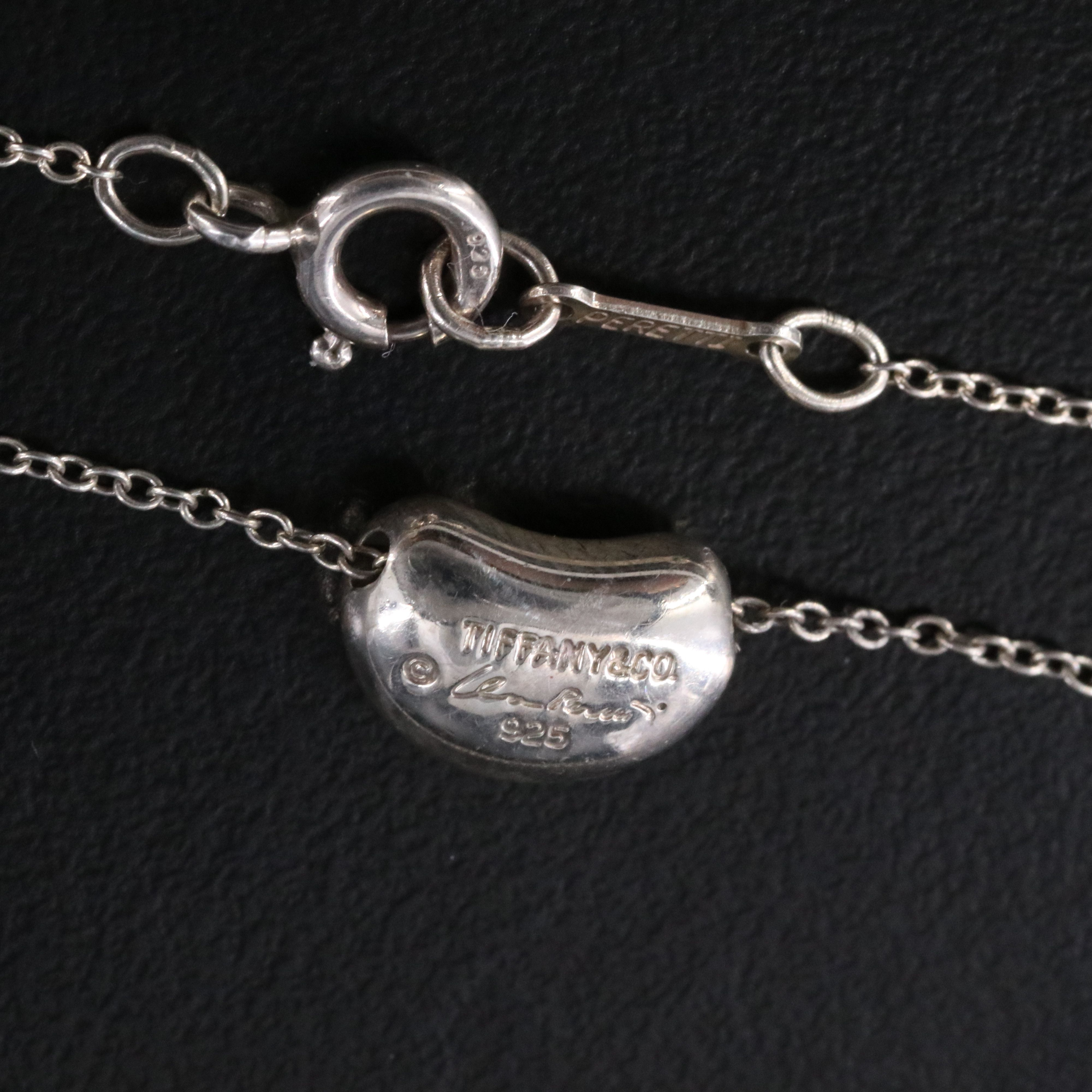 Elsa Peretti for Tiffany & Co. Bean Design Sterling Necklace