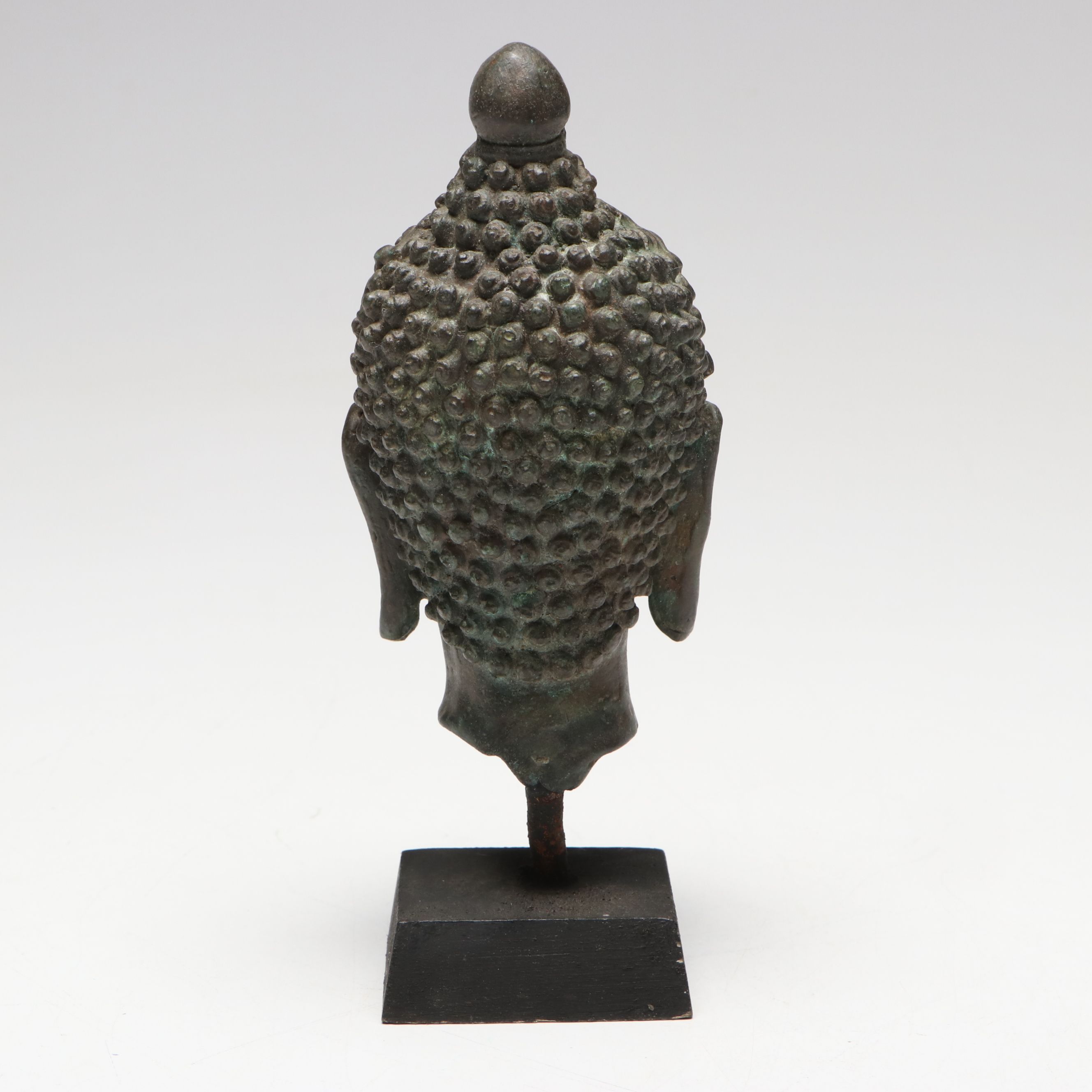 Patinated Cast Metal Buddha Head