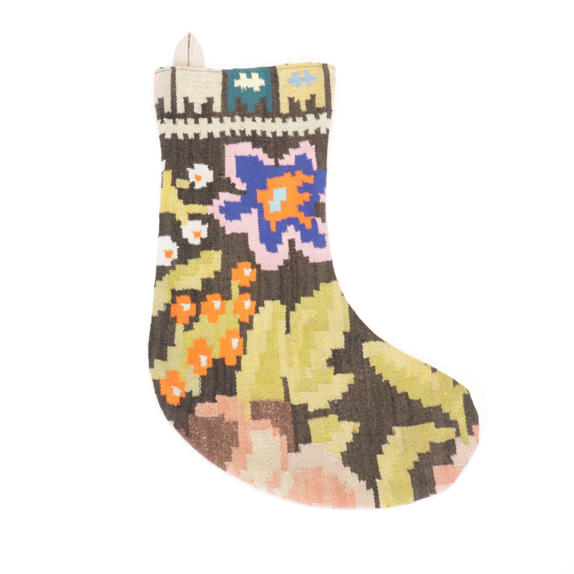 Handcrafted Turkish Kilim Rug Christmas Stockings
