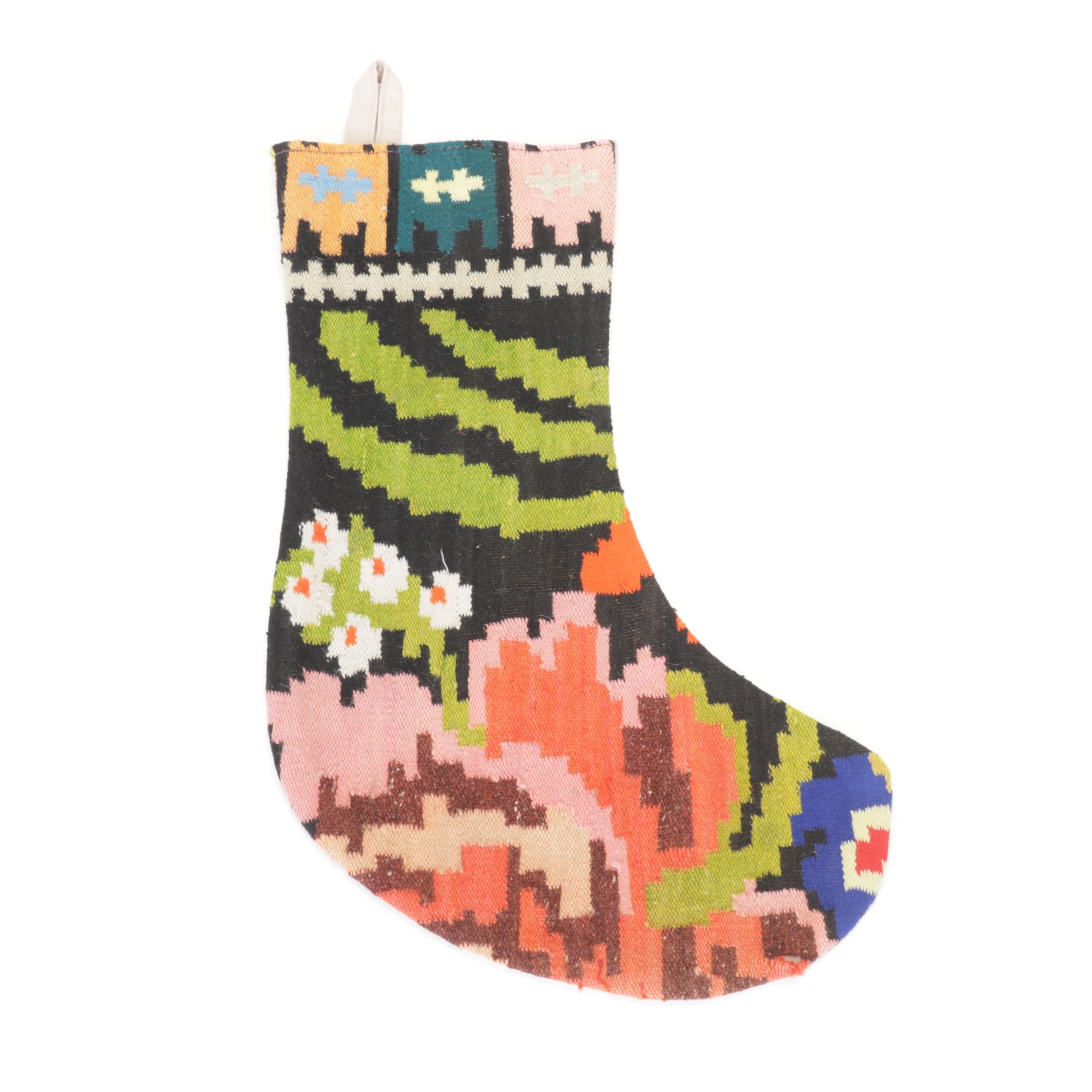 Handcrafted Turkish Kilim Rug Christmas Stockings