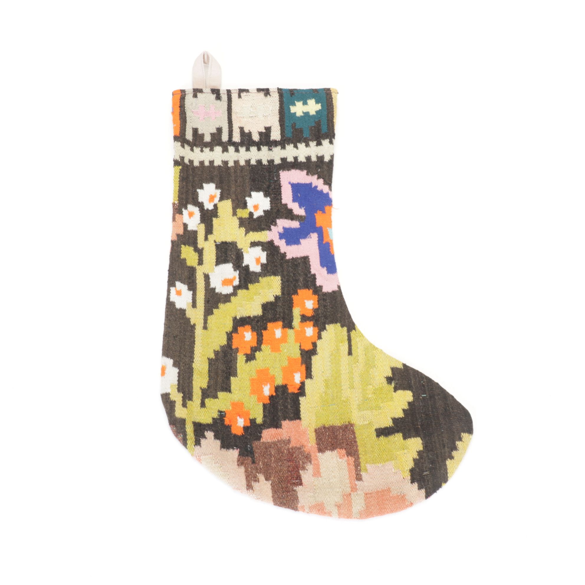 Handcrafted Turkish Kilim Rug Christmas Stockings