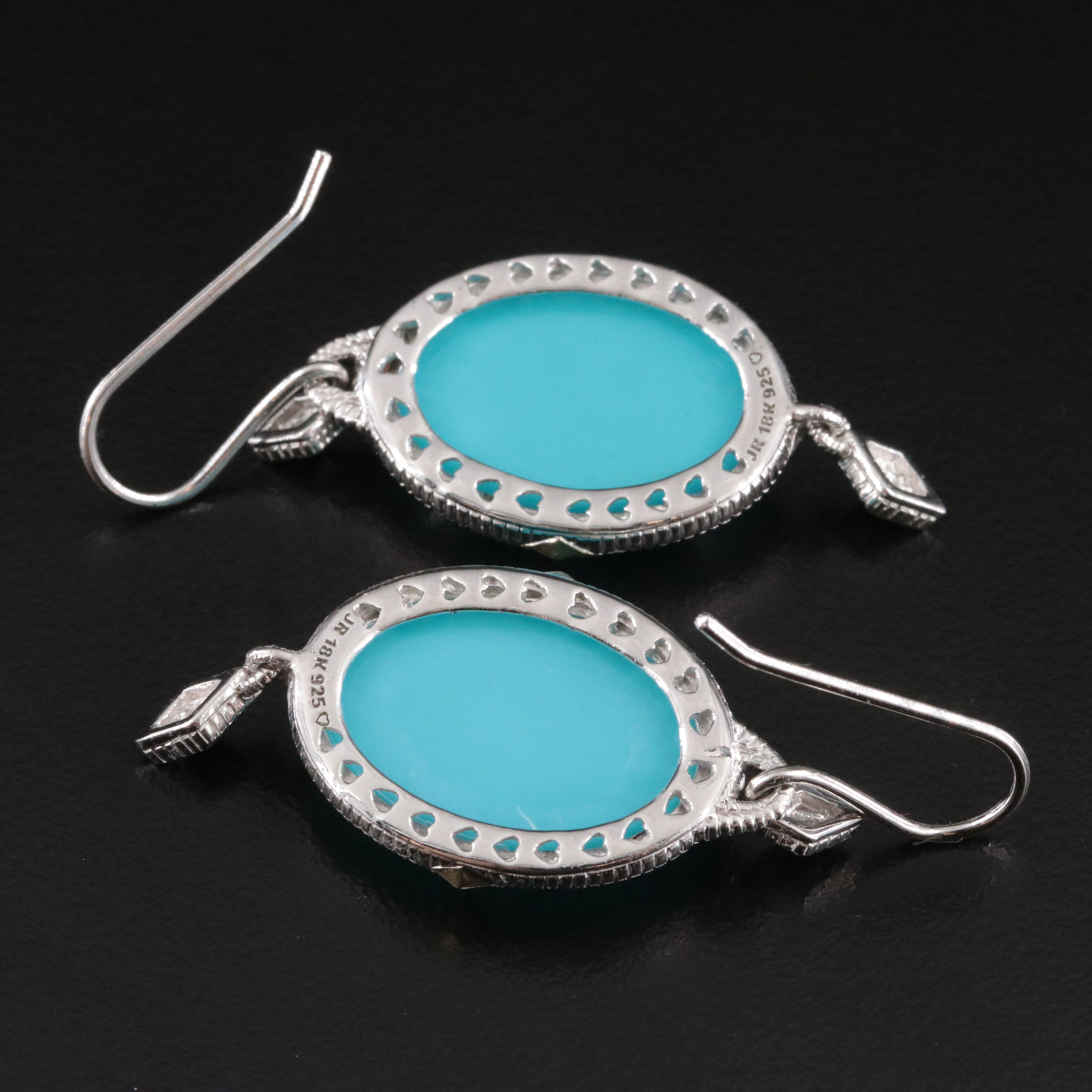 Judith Ripka Sterling Quartz Doublet Drop Earrings with 18K Accent