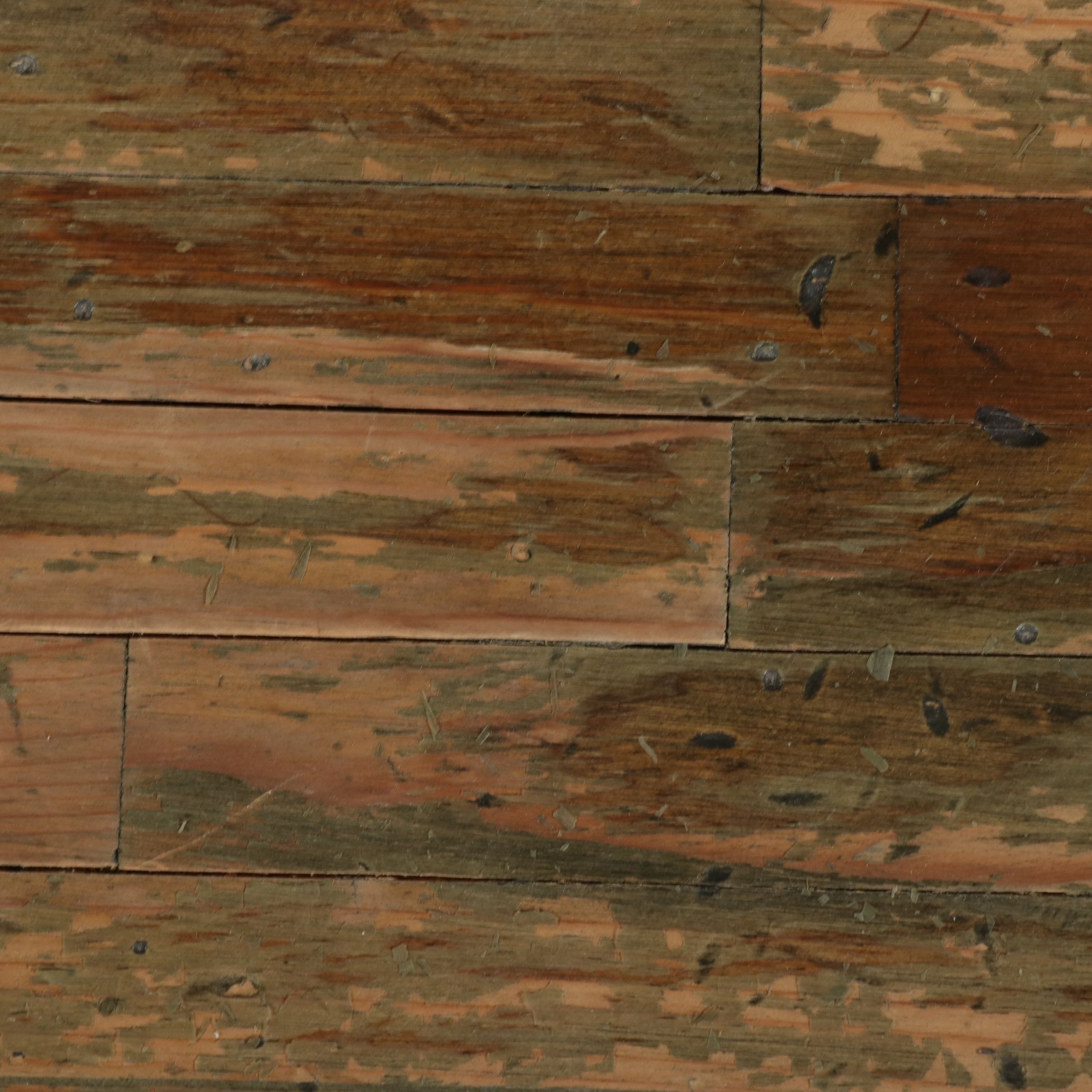 Rustic Parquet-Style Hardwood Cube Side Table with Cabinet, 21st Century