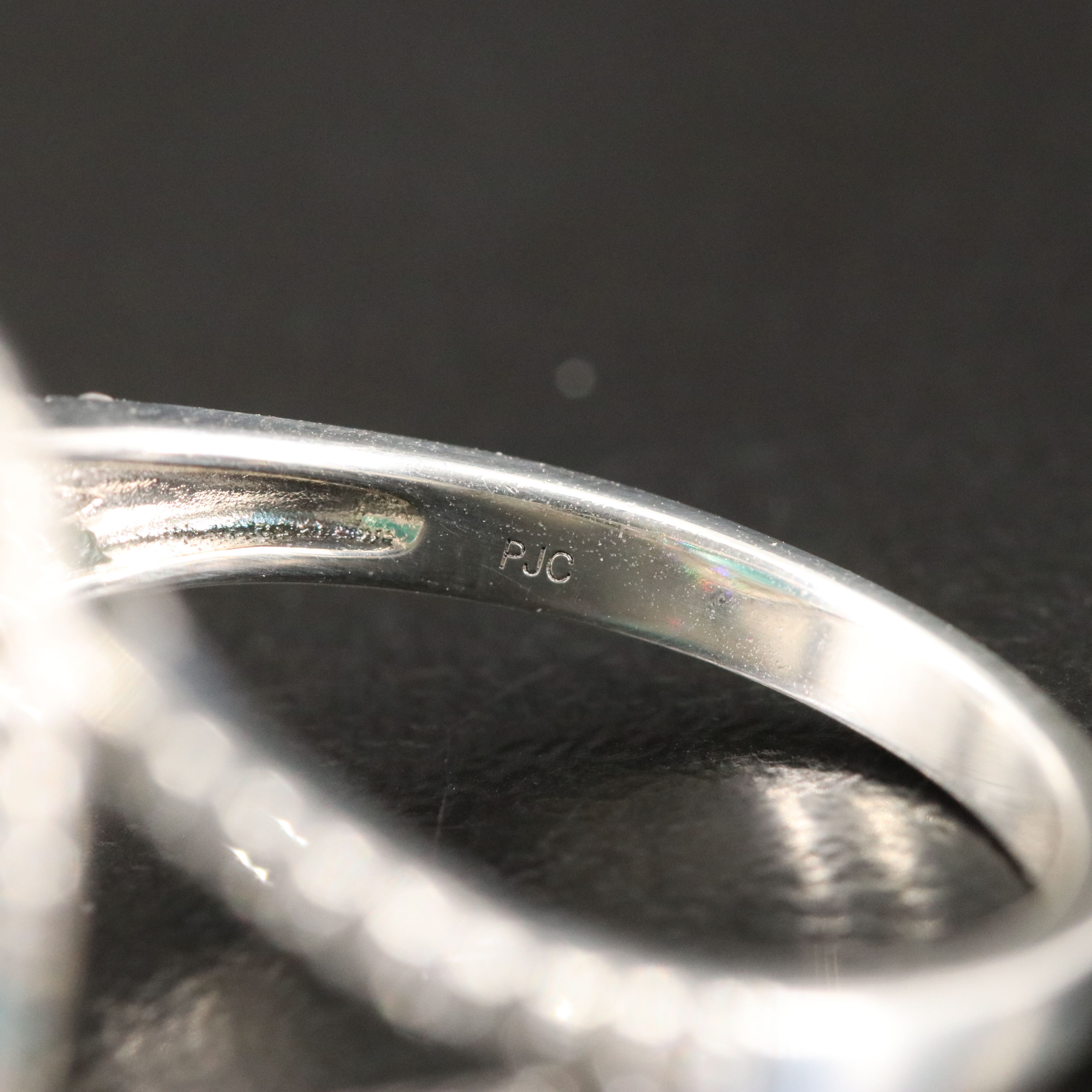 Sterling Quartz, Zircon and Fancy Blue Diamond Ring