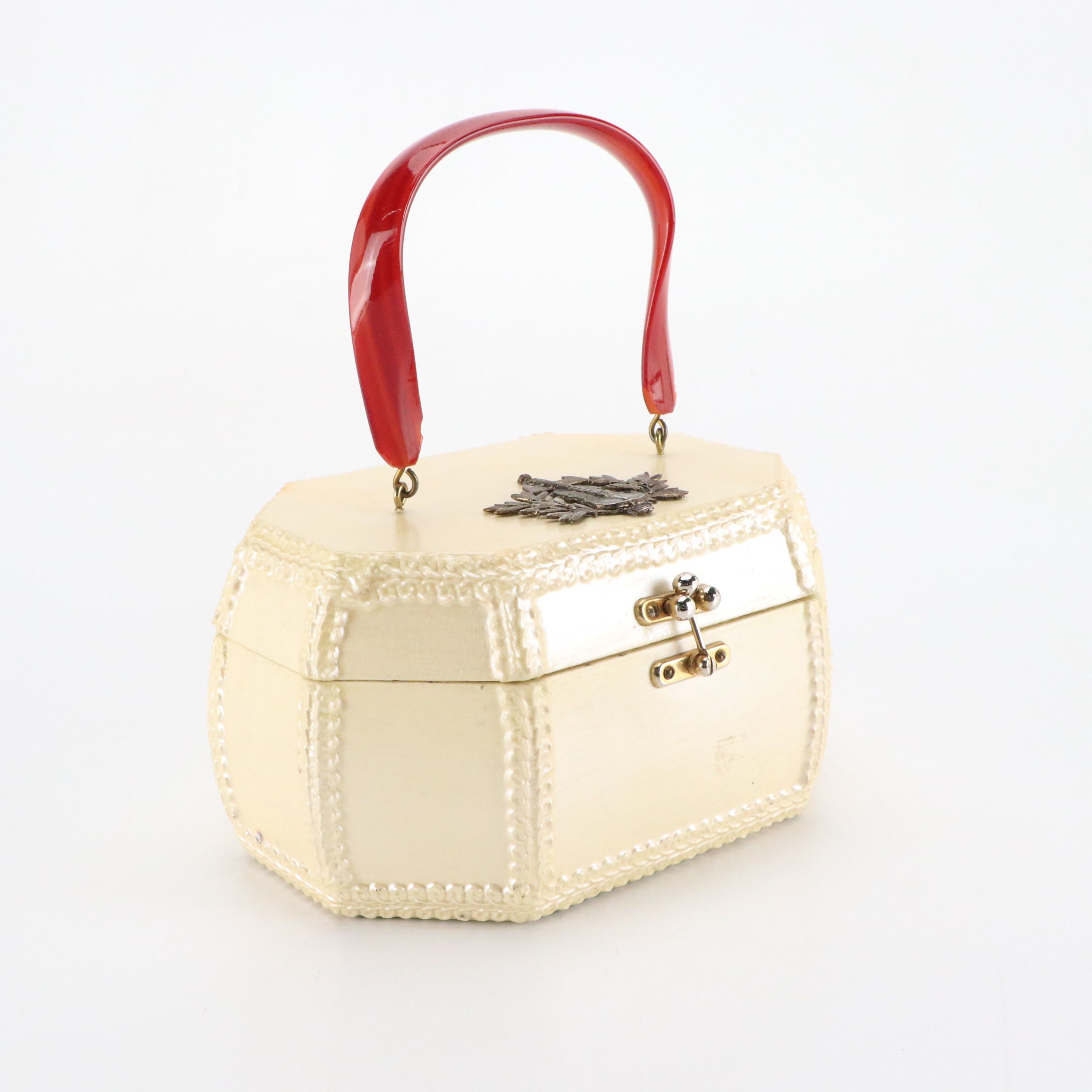 Star-Craft Luggage Train Case with Hand-Decorated Wood Purses