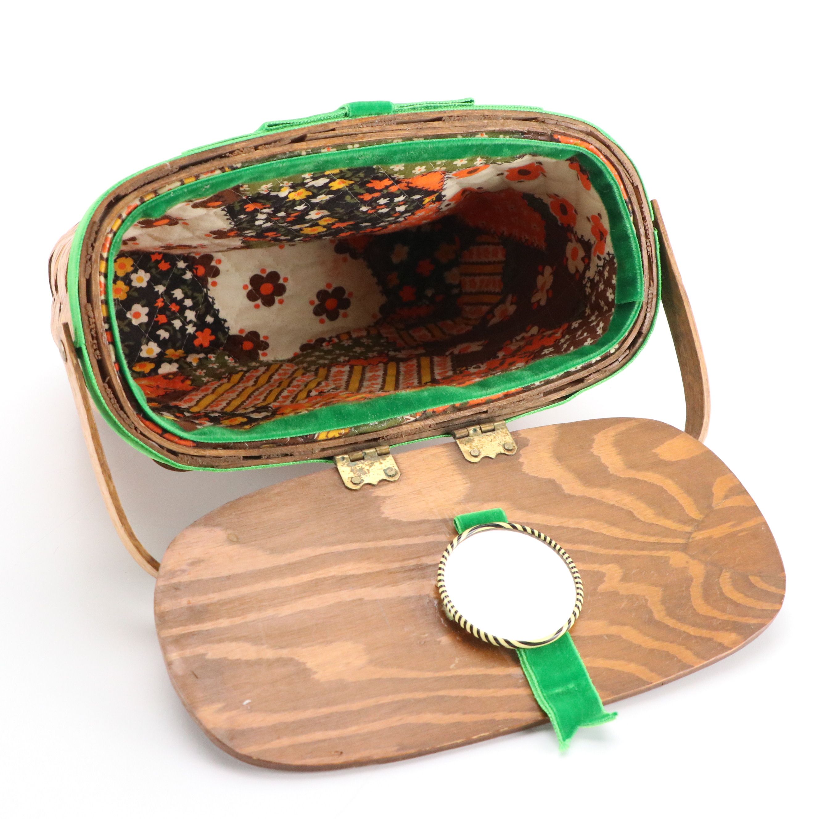 Star-Craft Luggage Train Case with Hand-Decorated Wood Purses