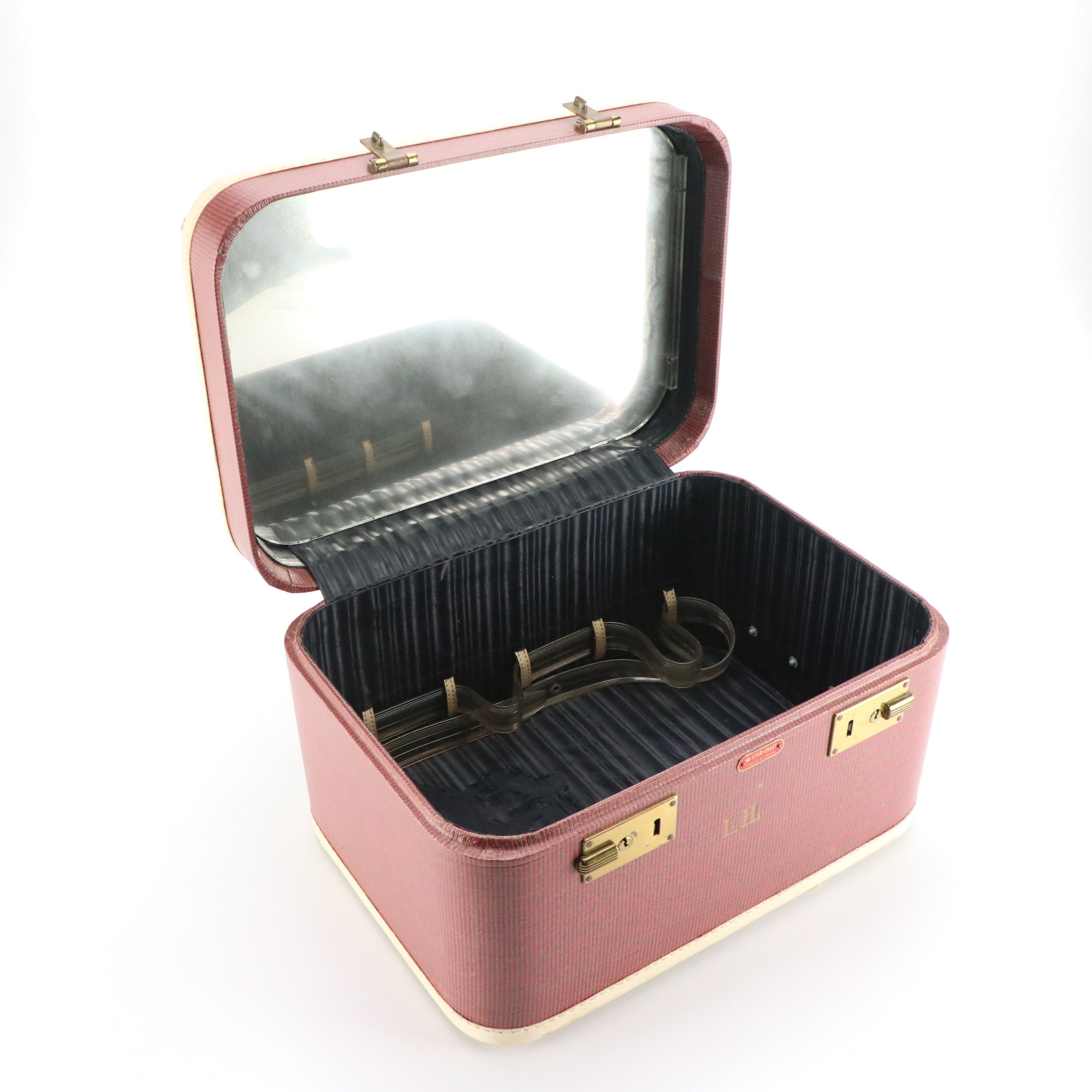 Star-Craft Luggage Train Case with Hand-Decorated Wood Purses