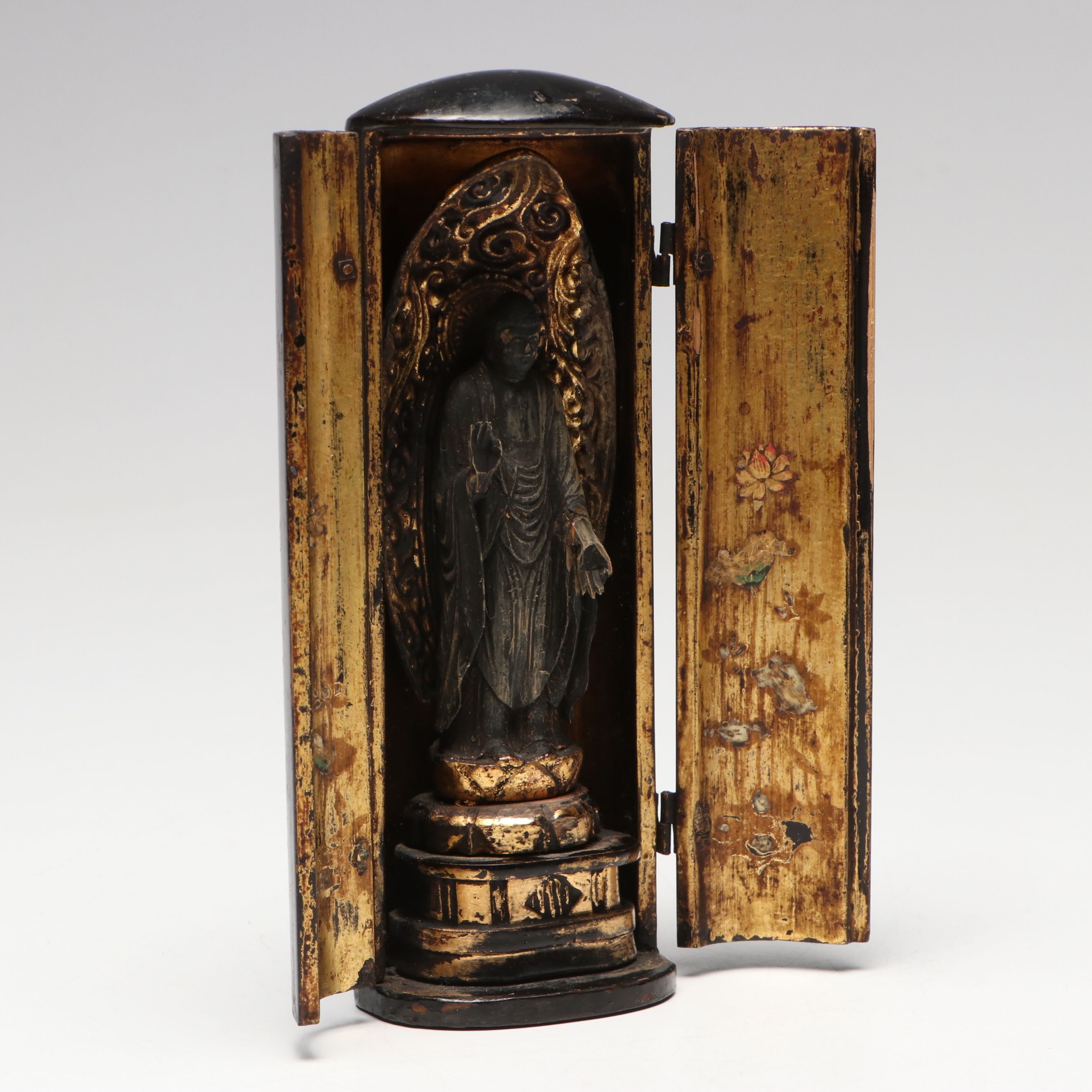 Japanese Giltwood Amitābha Buddha Zushi