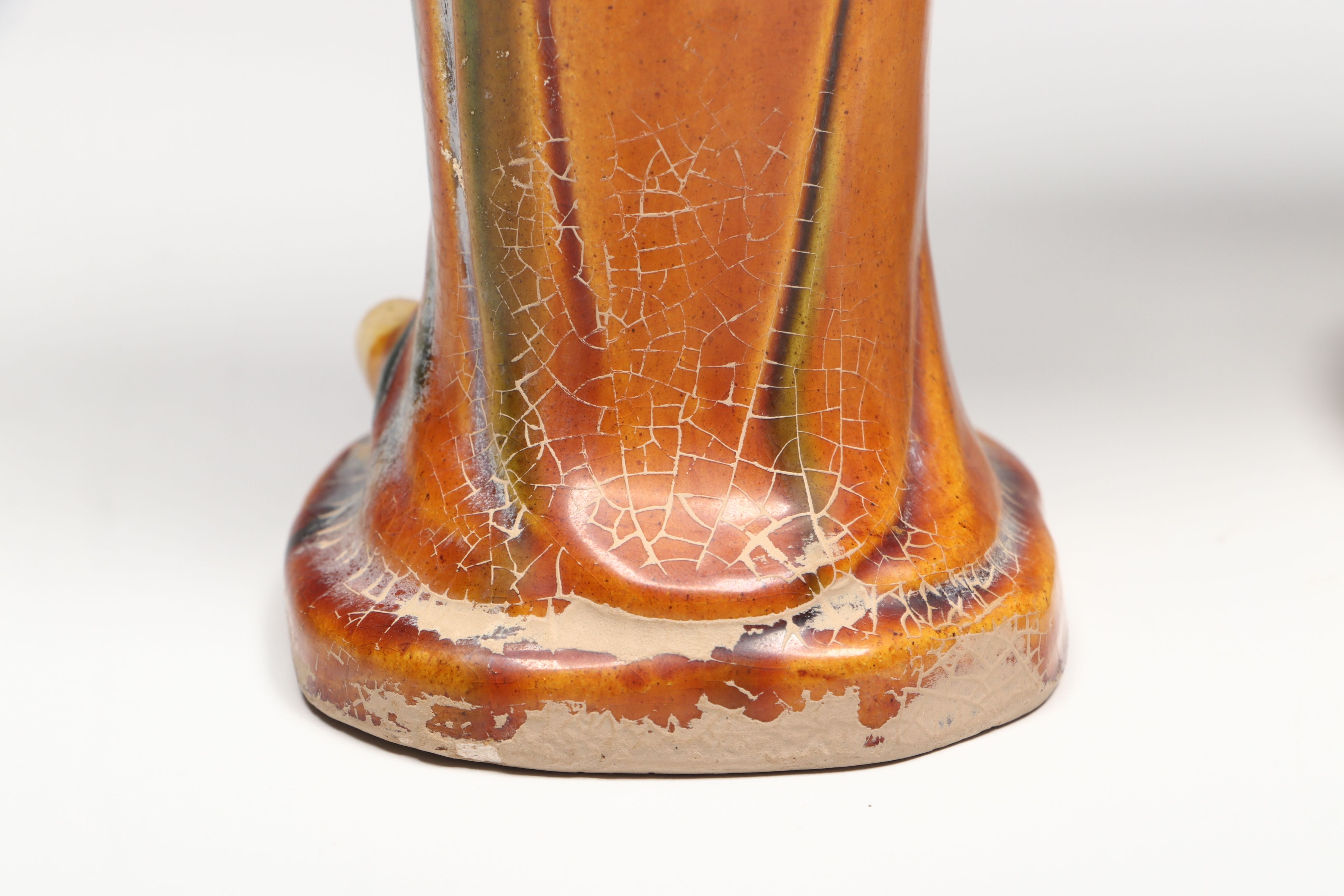 Chinese Tang Style Sancai Glaze Female Figure, Other Crane and Monkey Figures