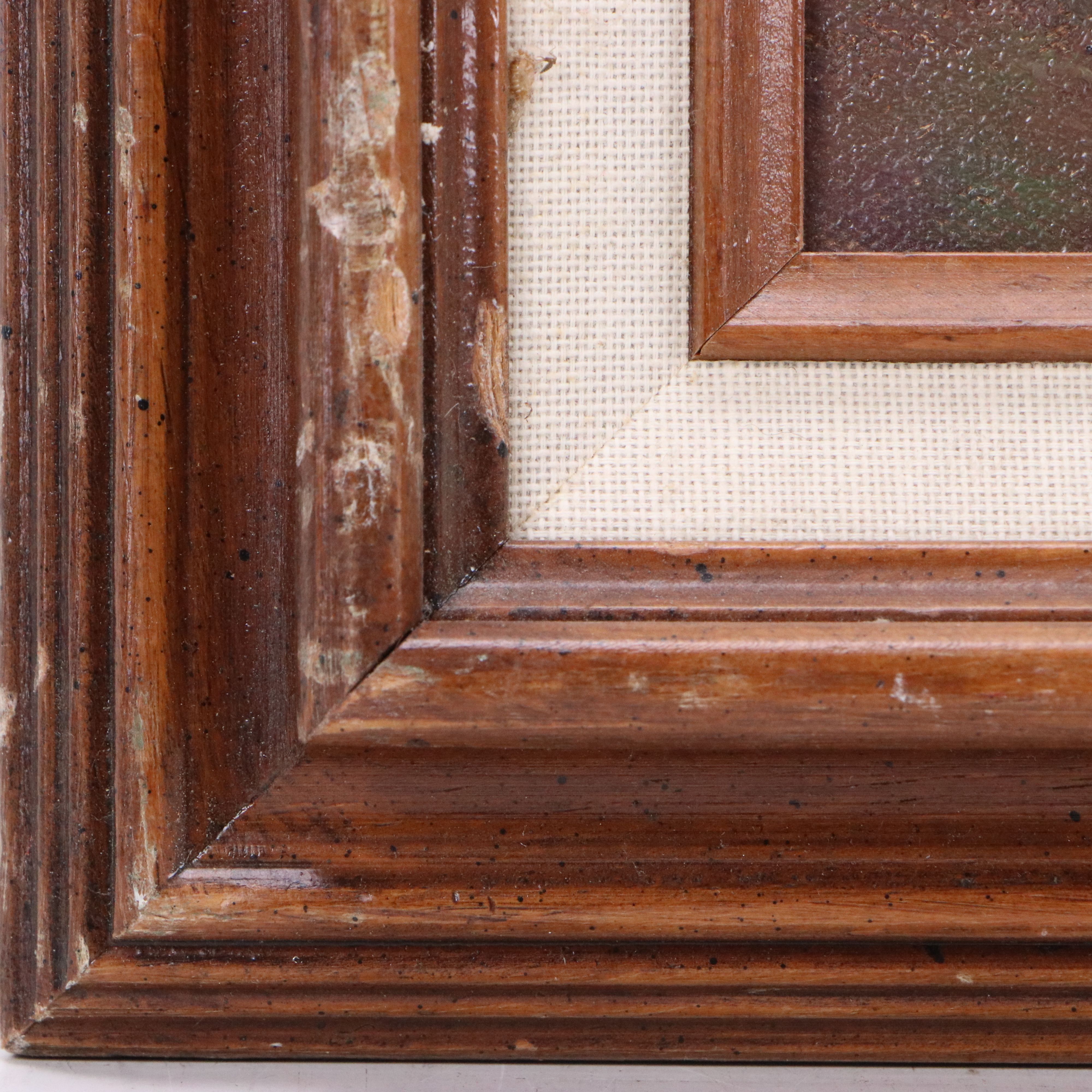 Swan River Landscape Oil Painting, Late 20th Century