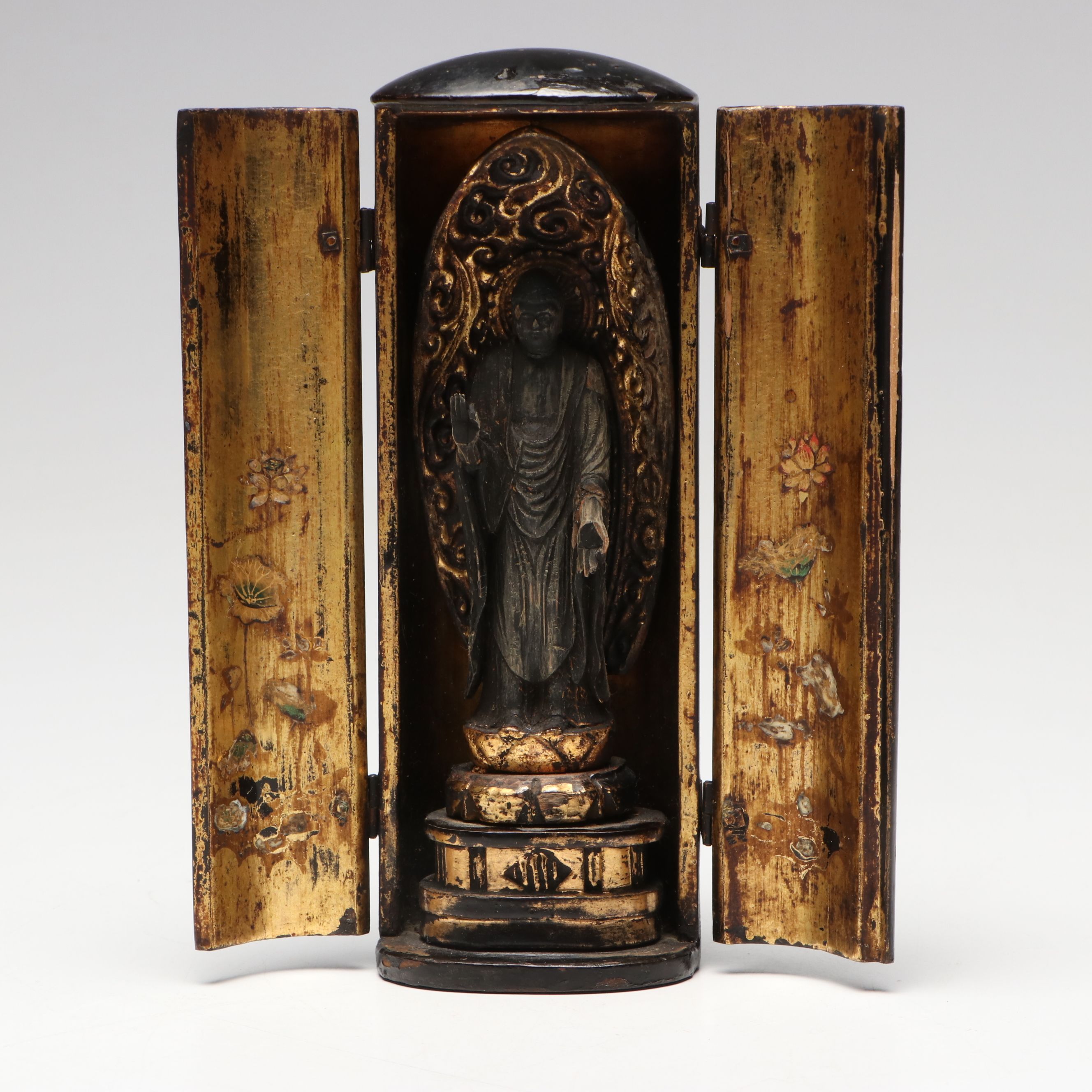 Japanese Giltwood Amitābha Buddha Zushi