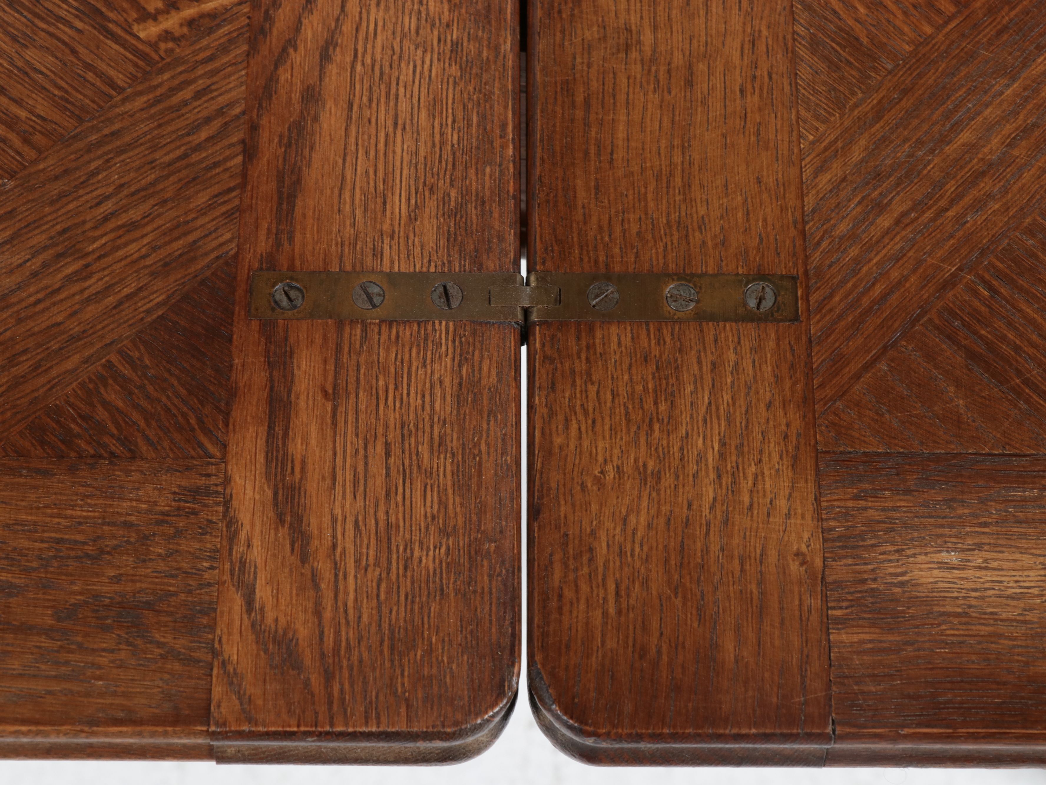 French Provincial Style Parquetry Top Flip-Top Game Table