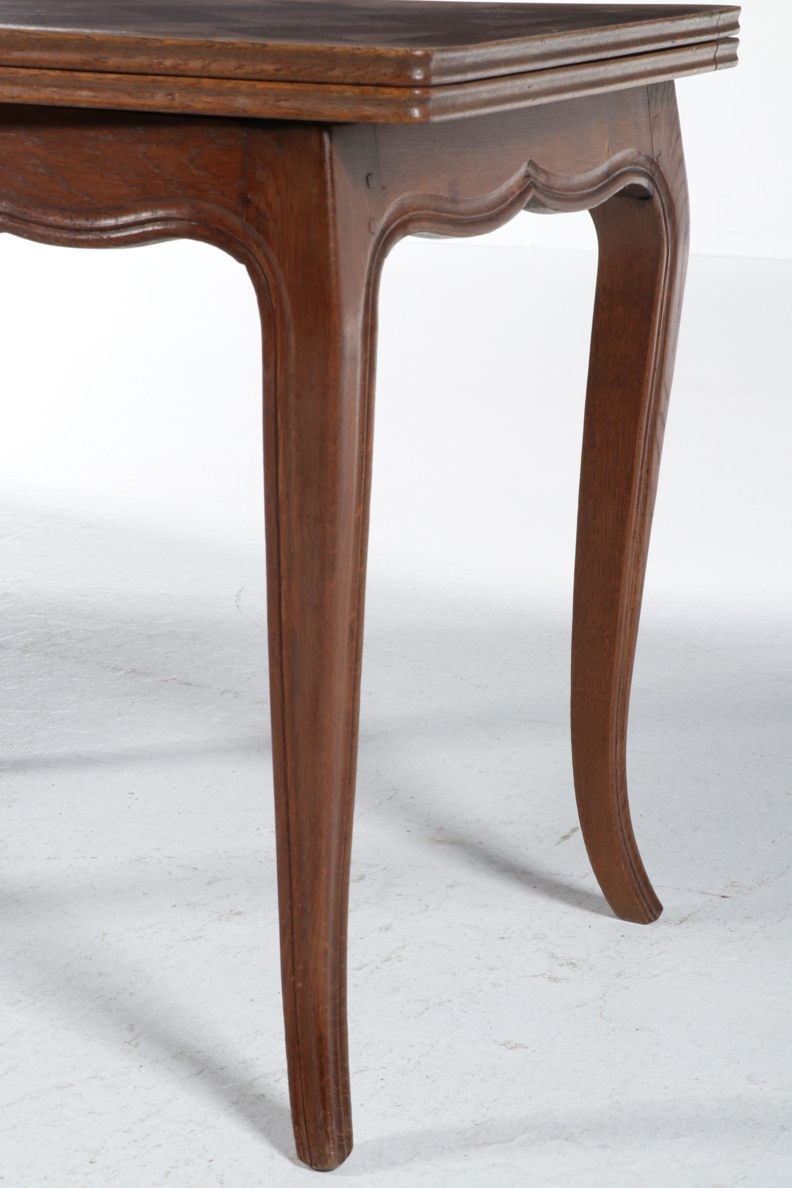 French Provincial Style Parquetry Top Flip-Top Game Table