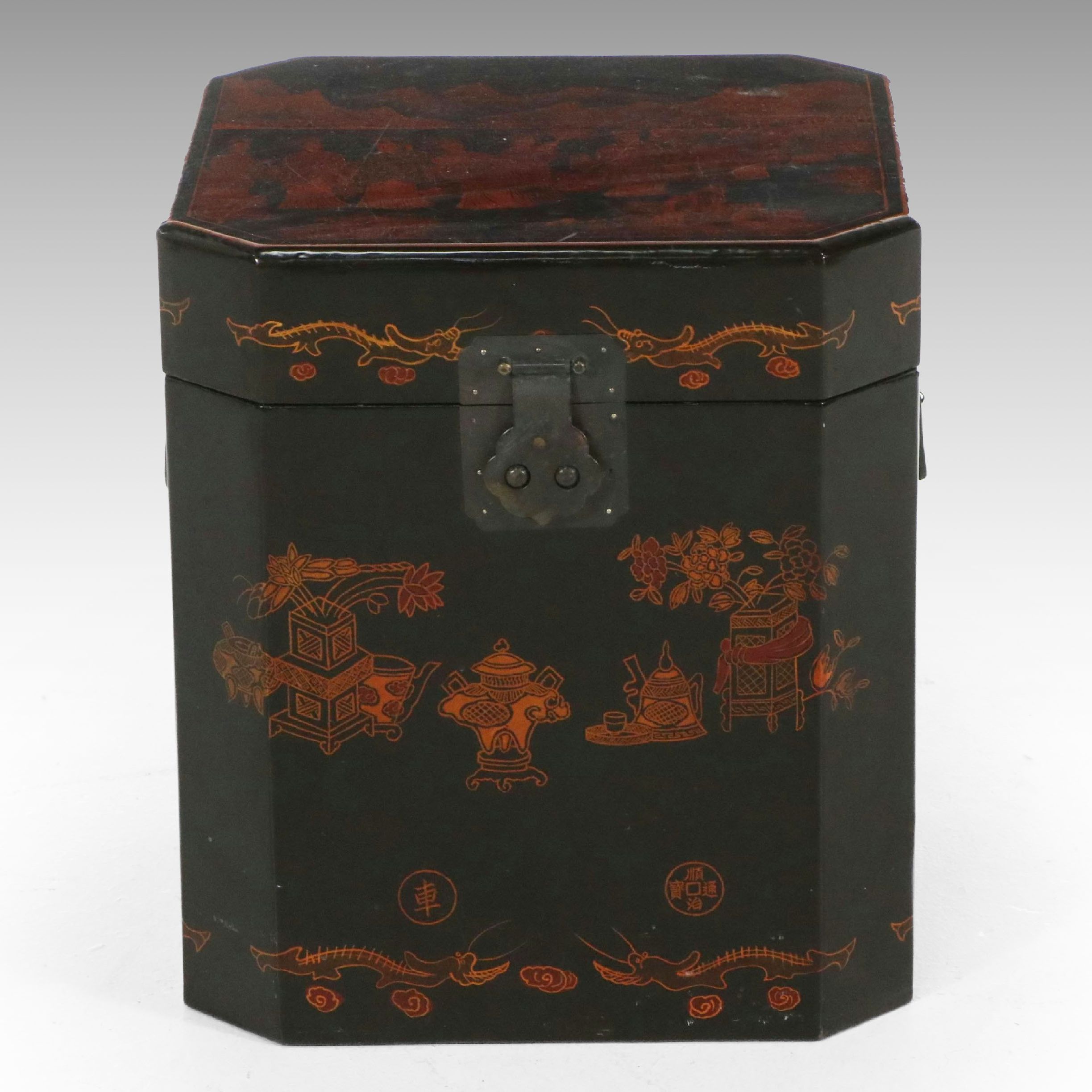 Chinese Lacquered Chest, 19th Century