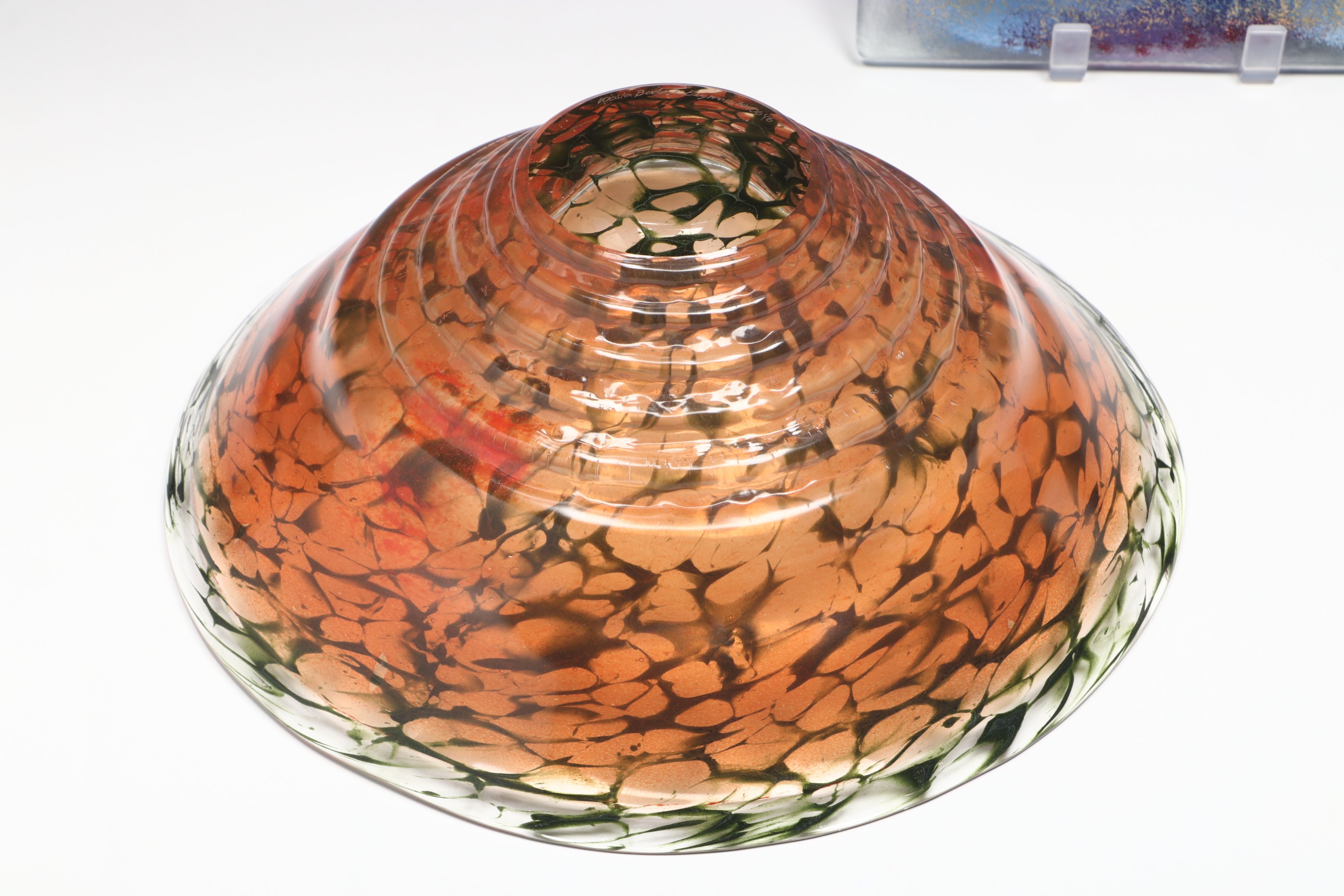 Kjell Engman for Kosta Boda Art Glass Bowl with Other Plate and Paperweight