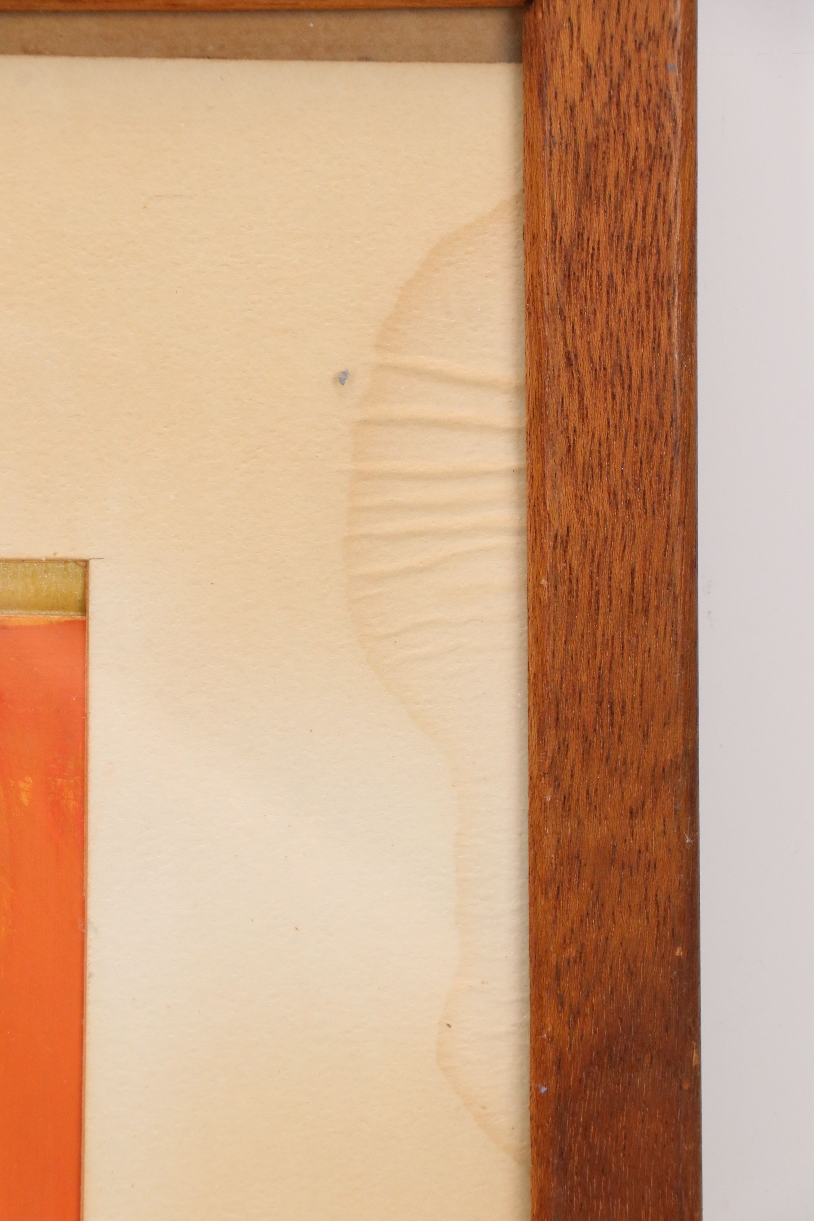 Schroeder Acrylic Painting of Abstracted Figure, 1959