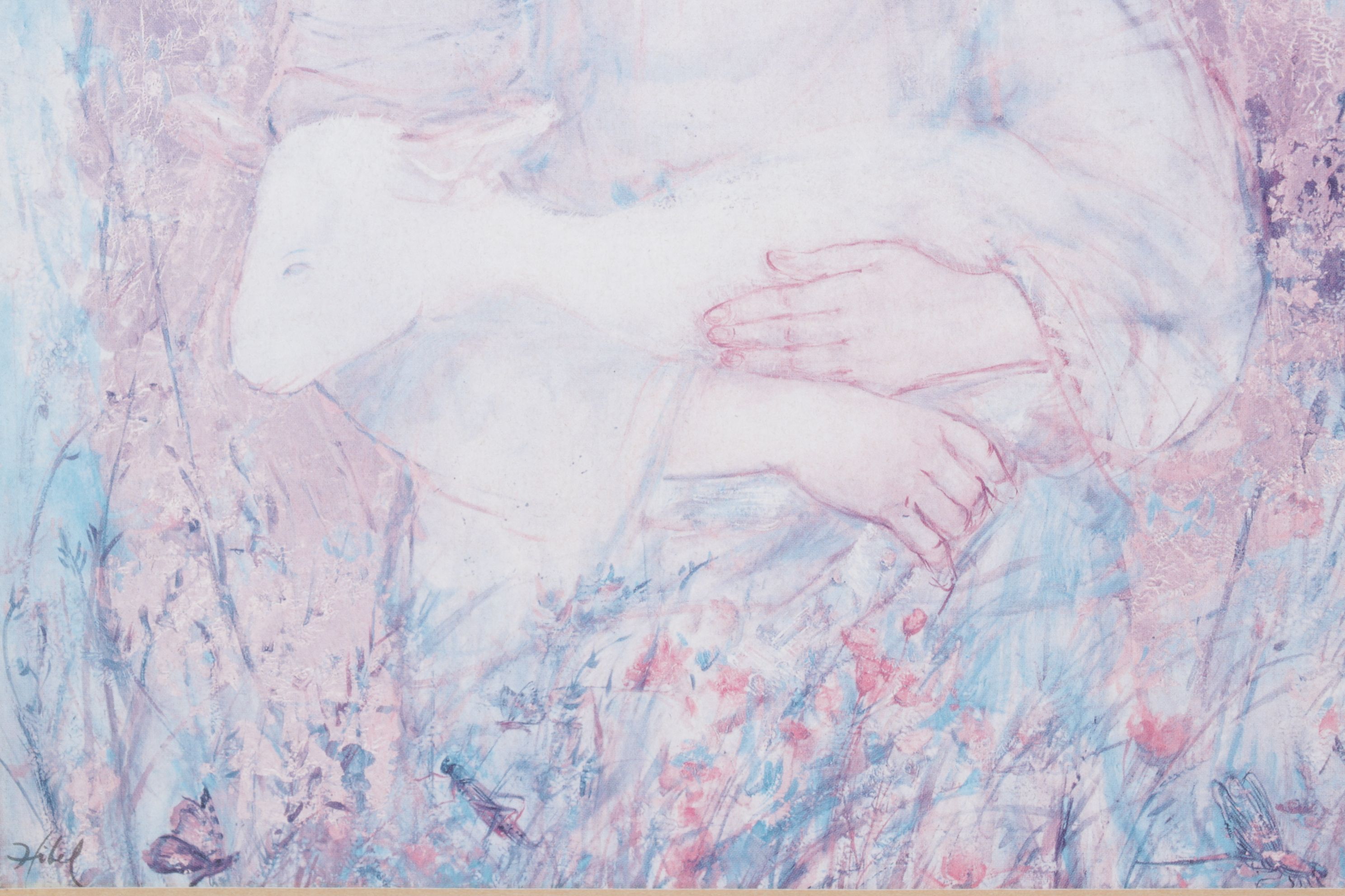 Offset Lithograph After Edna Hibel "David the Shepherd", 1993