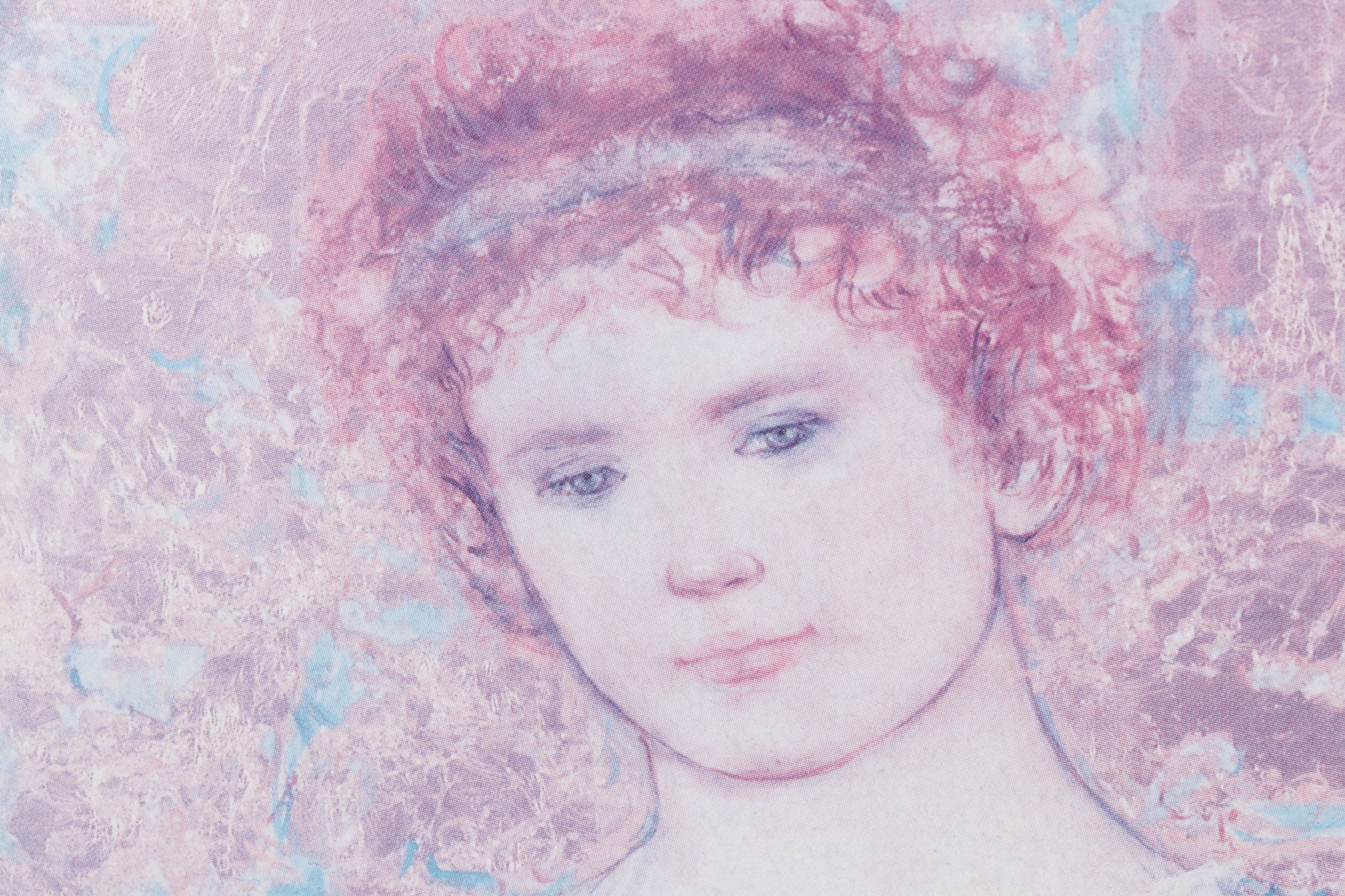 Offset Lithograph After Edna Hibel "David the Shepherd", 1993