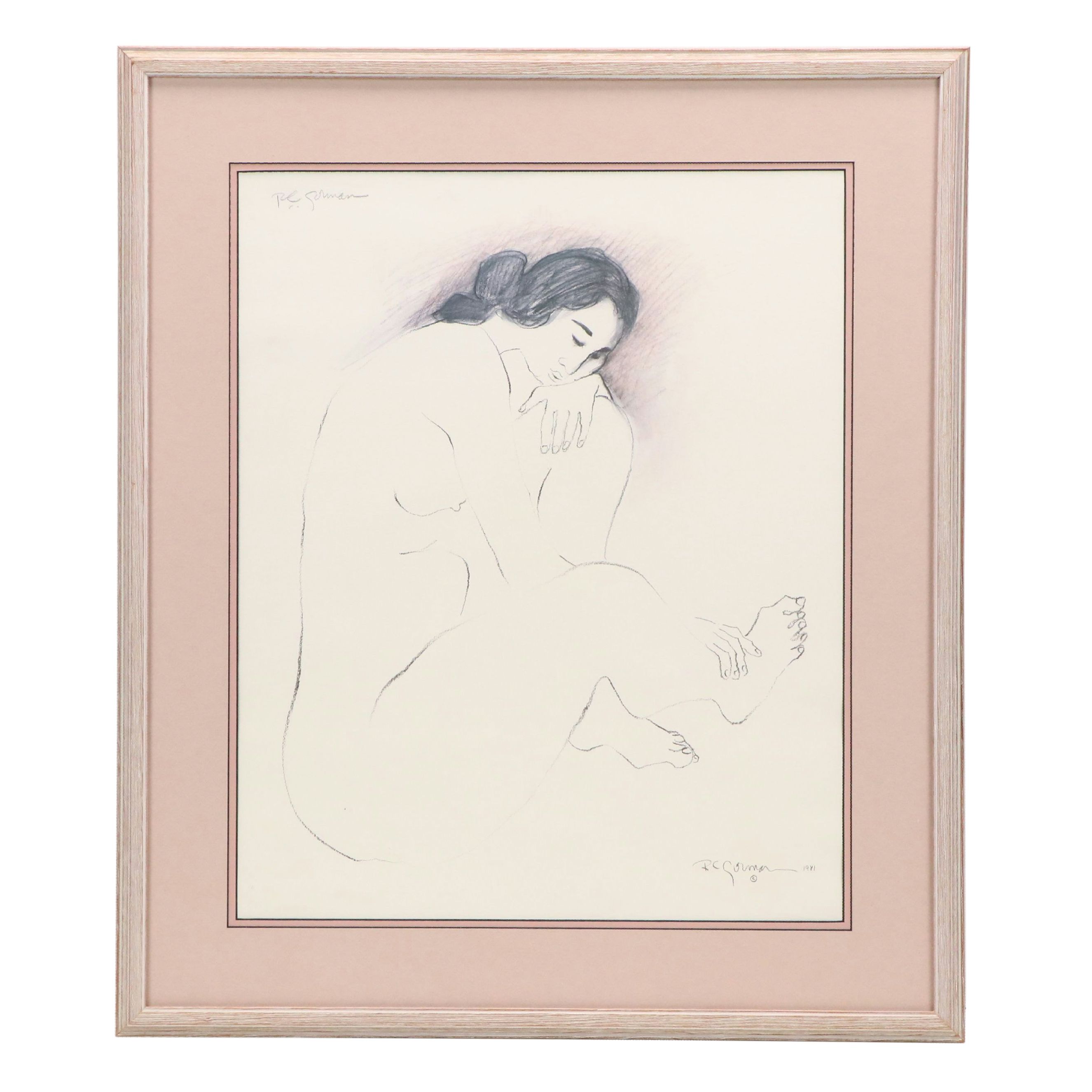 Rudolph Carl Gorman Offset Lithograph of Female Nude, 21st Century