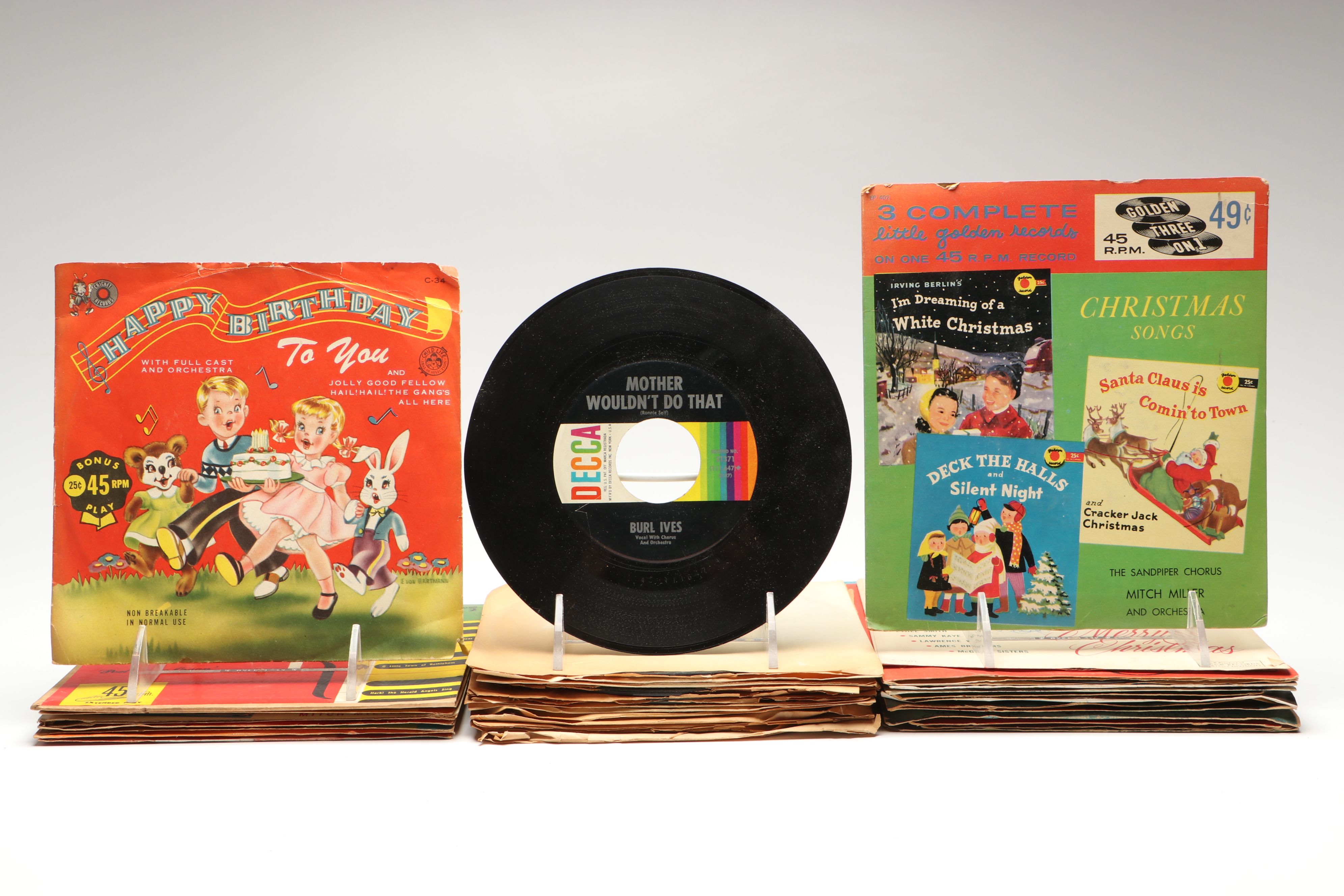 Disney and More Children's, Gospel, Christmas and Other 7" Vinyl Records