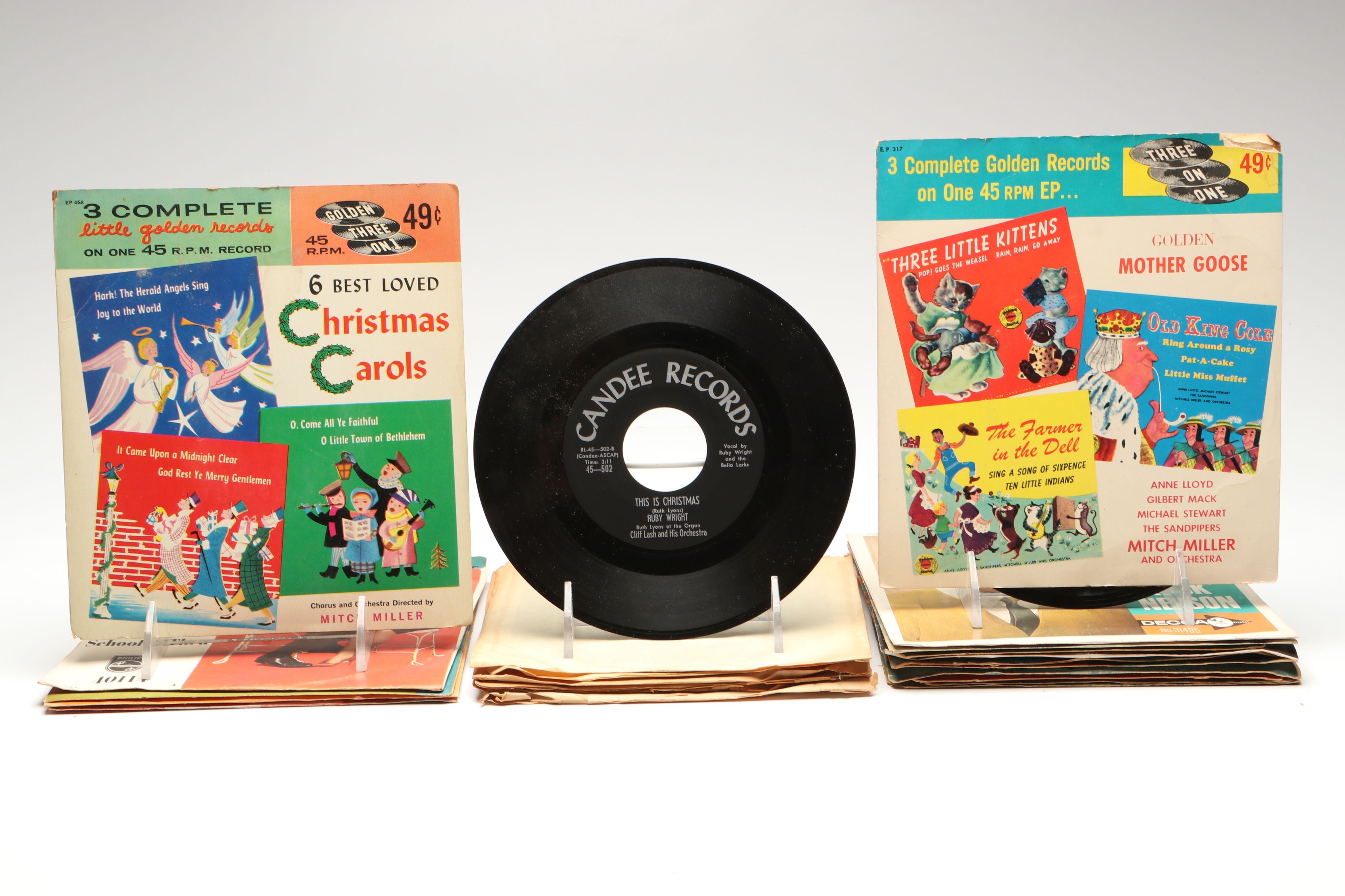Disney and More Children's, Gospel, Christmas and Other 7" Vinyl Records