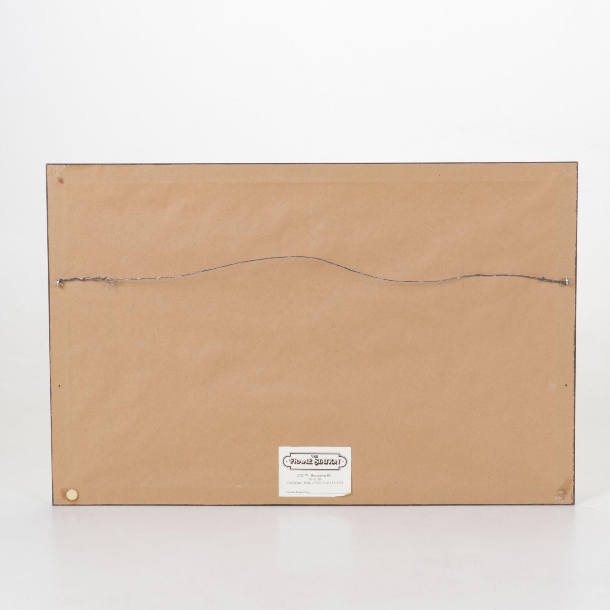 K. W. Thomas Offset Lithograph Scene of Winter Stroll in Roscoe Village, OH