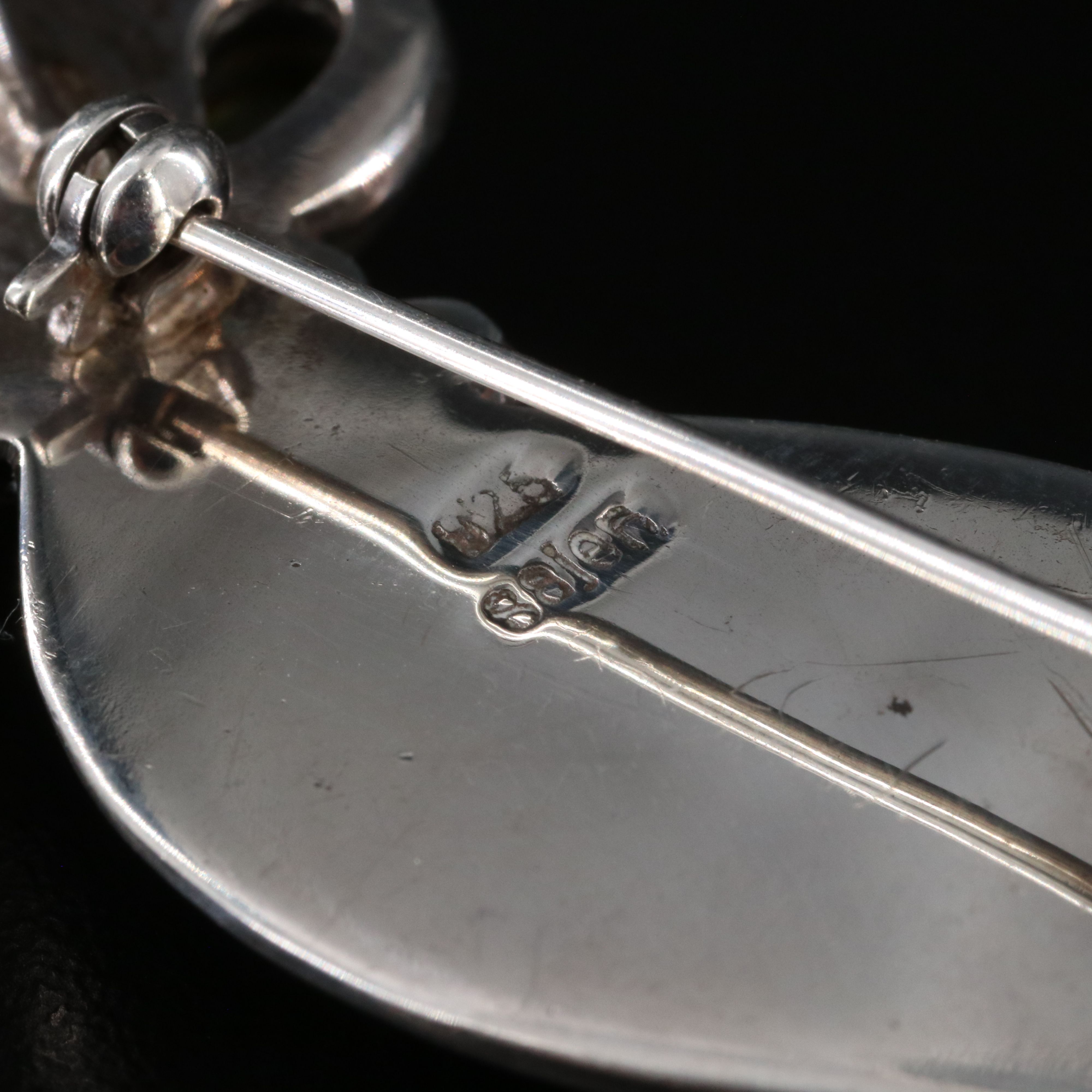 Sajen Sterling Blue Topaz, Peridot and Abalone Converter Brooch