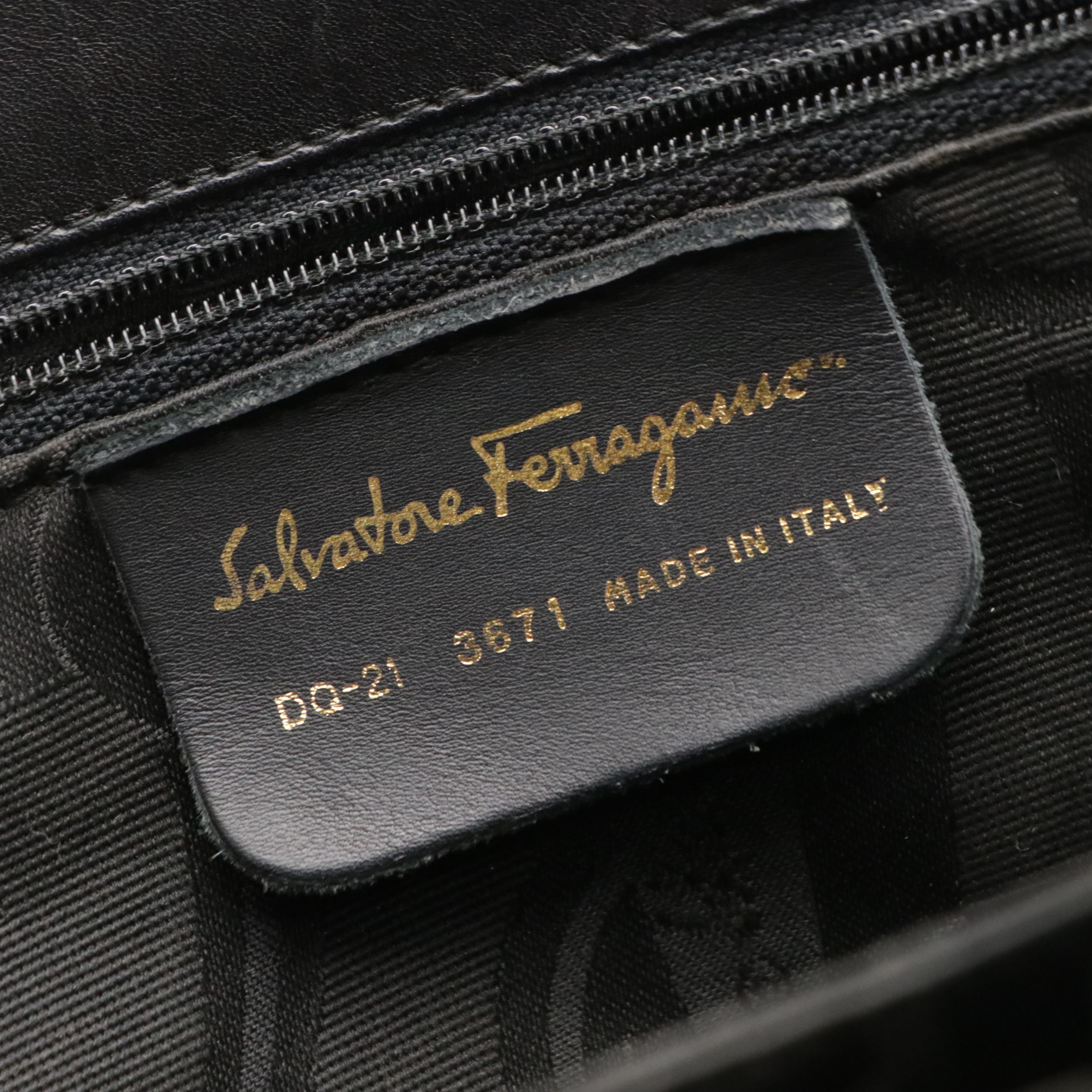 Salvatore Ferragamo Large Two-Way Satchel in Black Leather with Shoe Studs