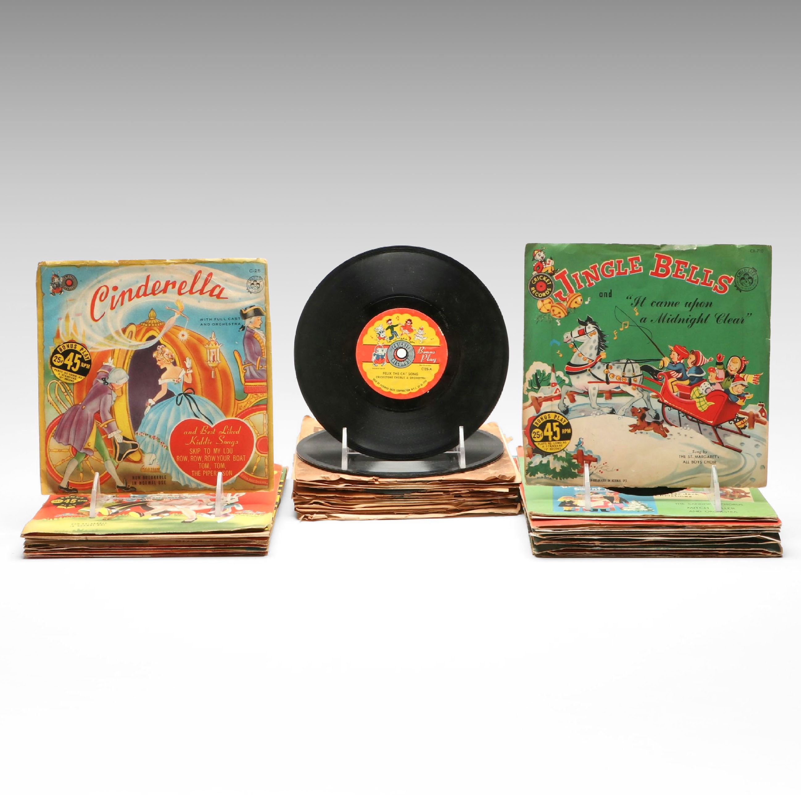Disney and More Children's, Gospel, Christmas and Other 7" Vinyl Records