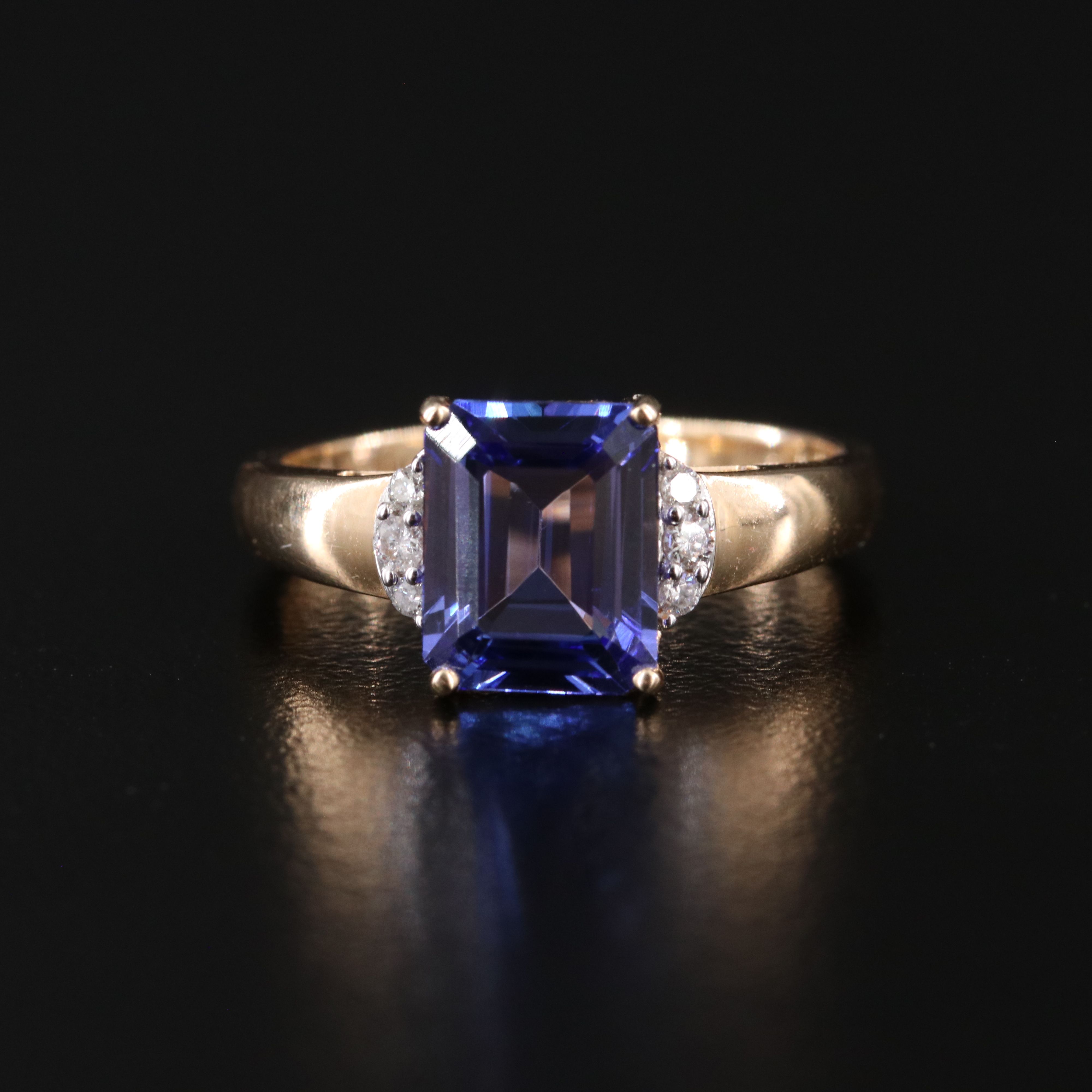 14K Tanzanite and Diamond Ring