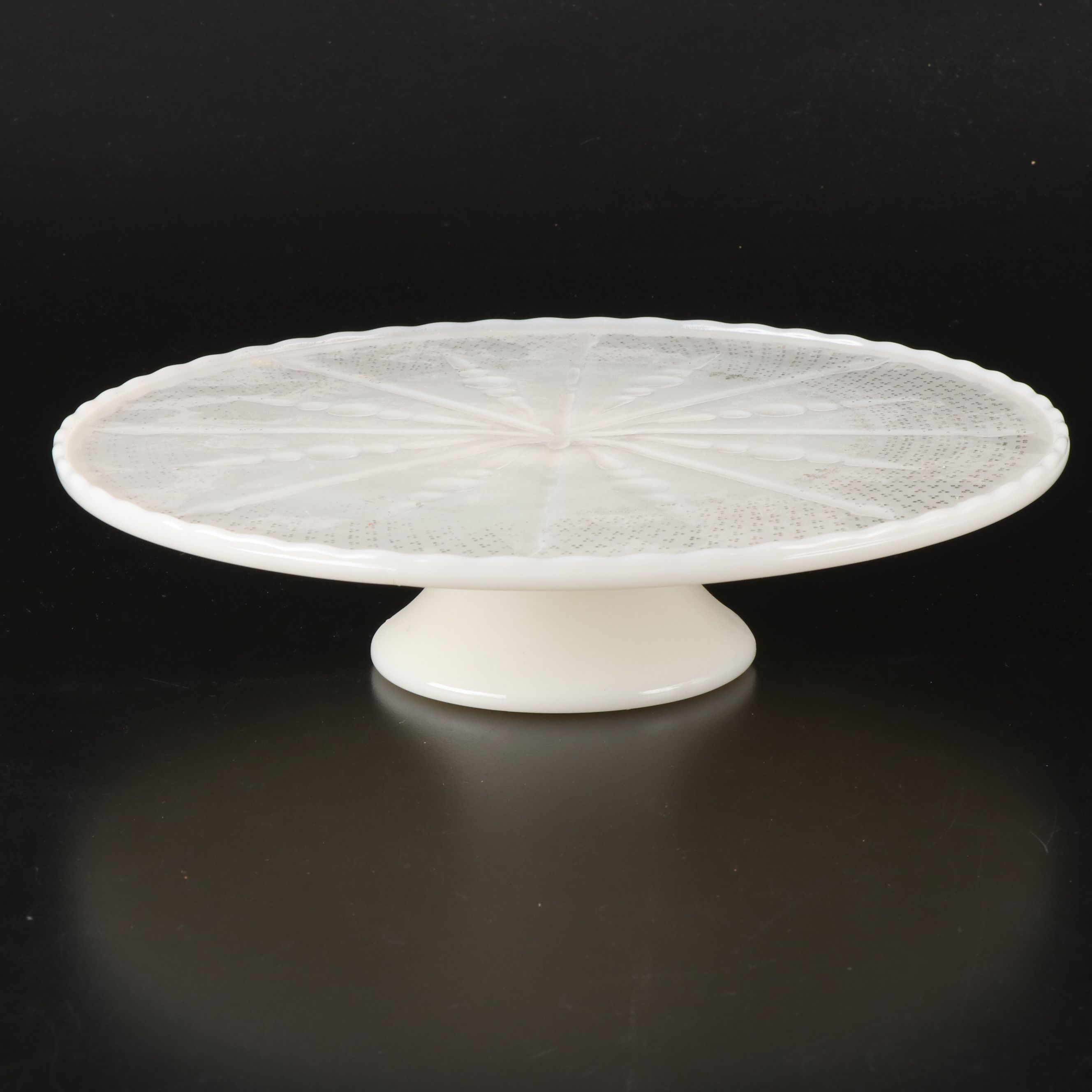 Opalescent and Milk Glass Plate, Vases, Jelly Compote and More