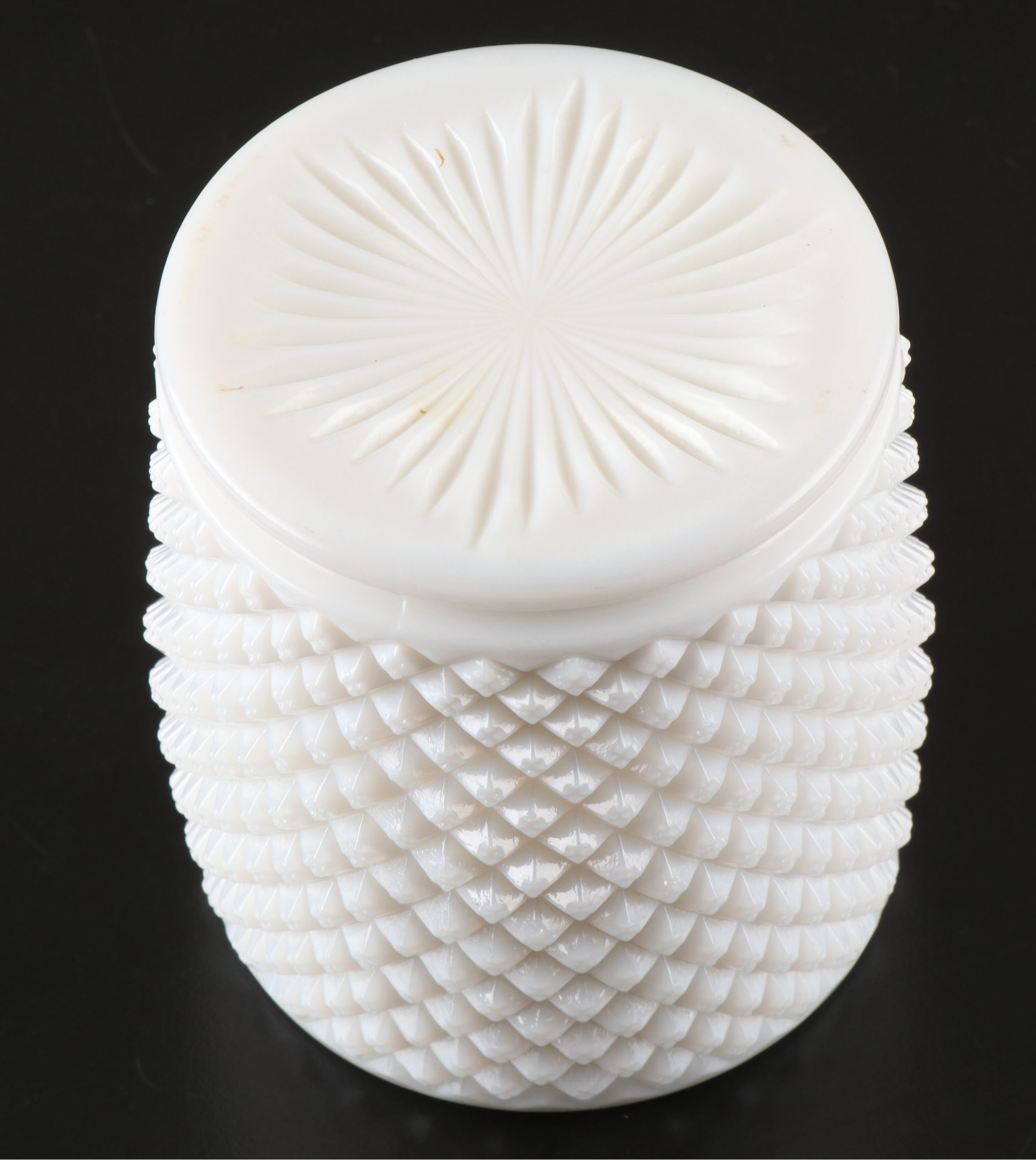 Opalescent and Milk Glass Plate, Vases, Jelly Compote and More