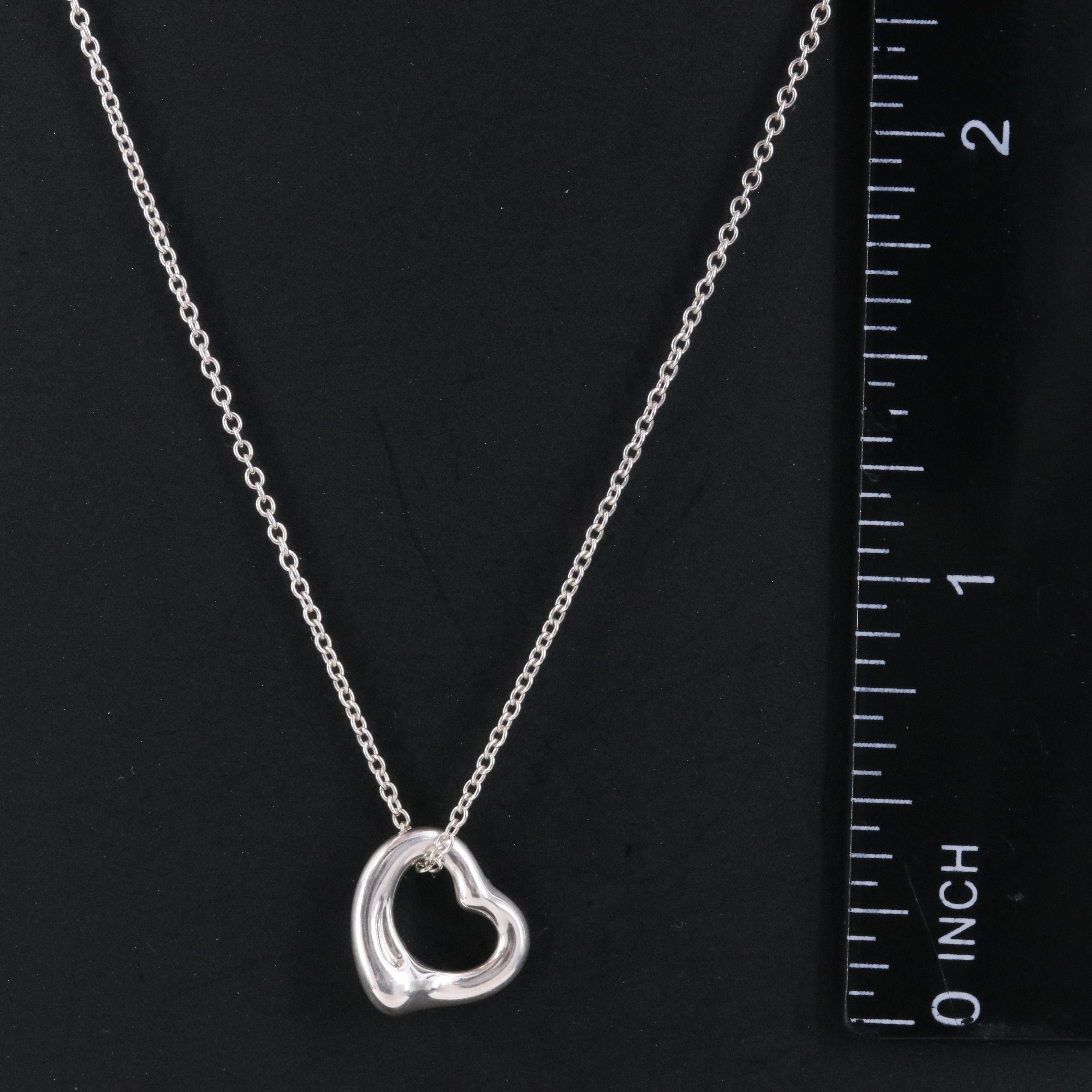 Elsa Peretti for Tiffany & Co. Sterling Open Heart Pendant Necklace