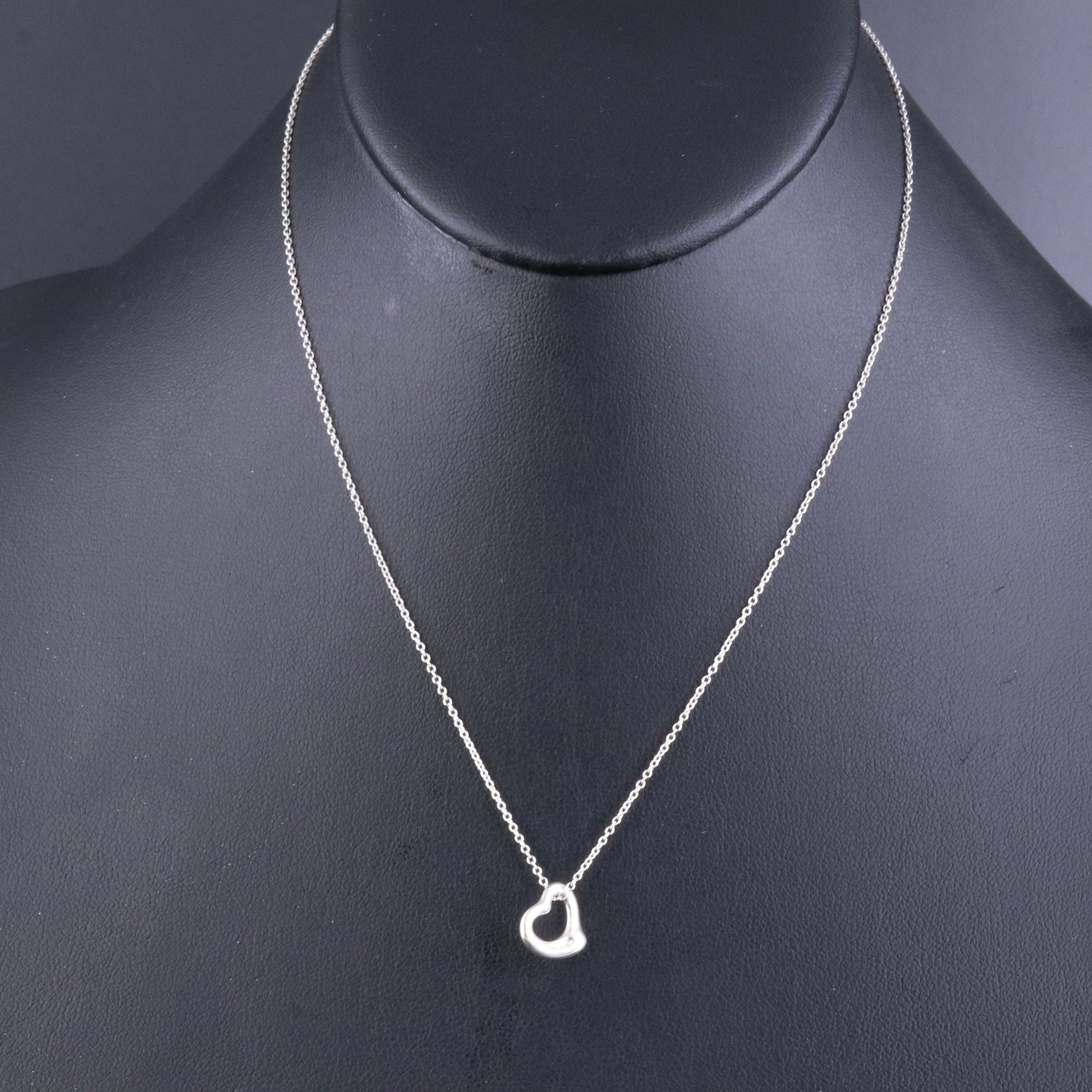Elsa Peretti for Tiffany & Co. Sterling Open Heart Pendant Necklace